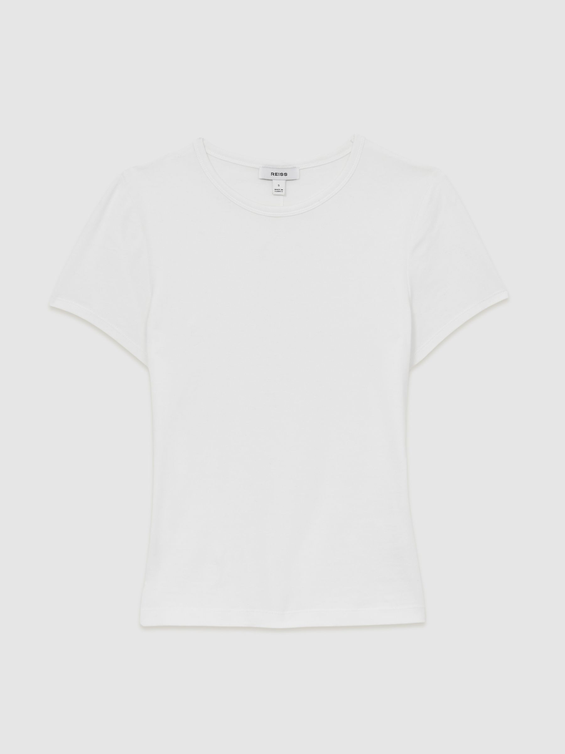 Stretch-Cotton Crew-Neck T-Shirt in White