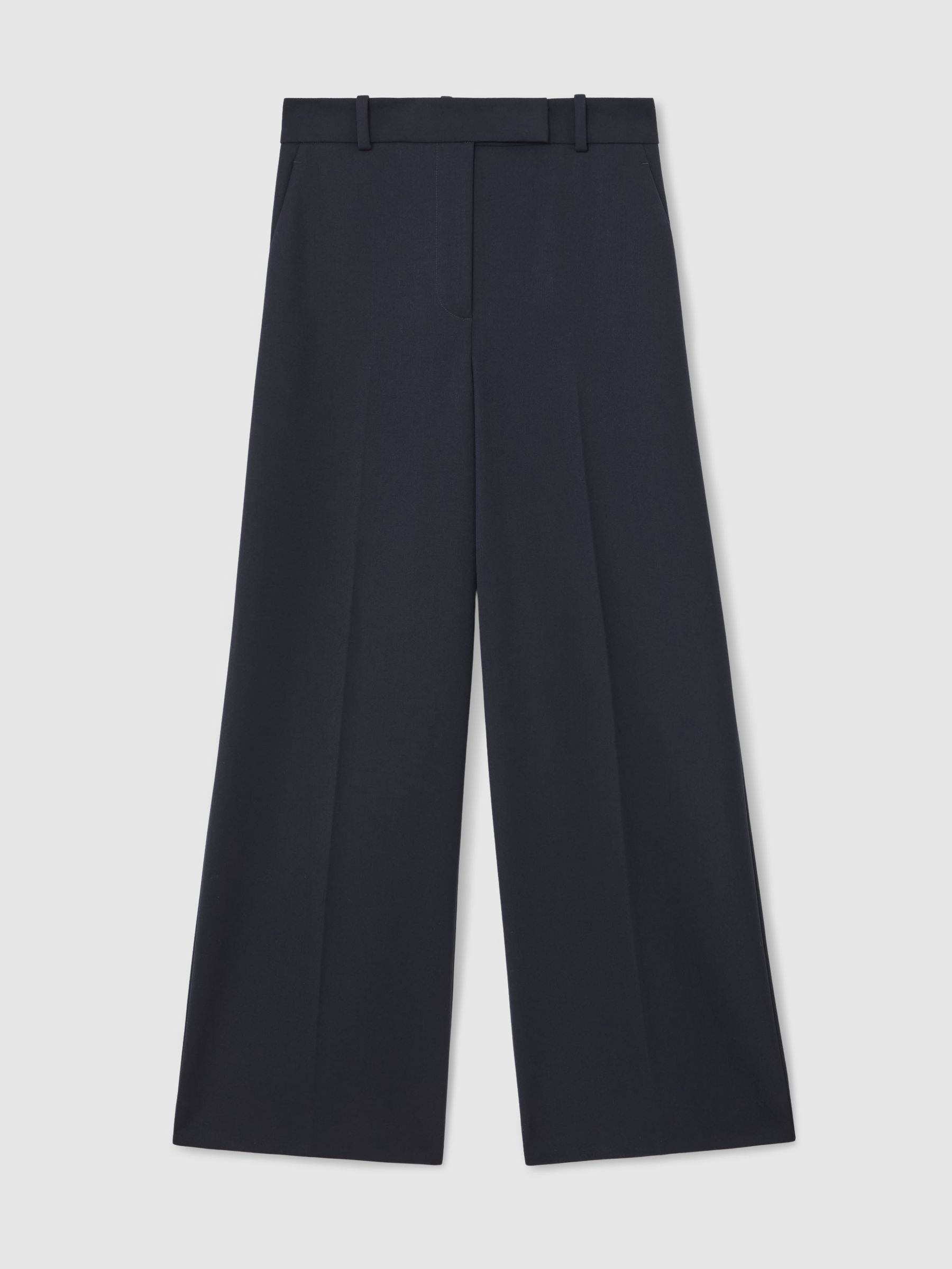 Wide-Leg Suit Trousers in Navy
