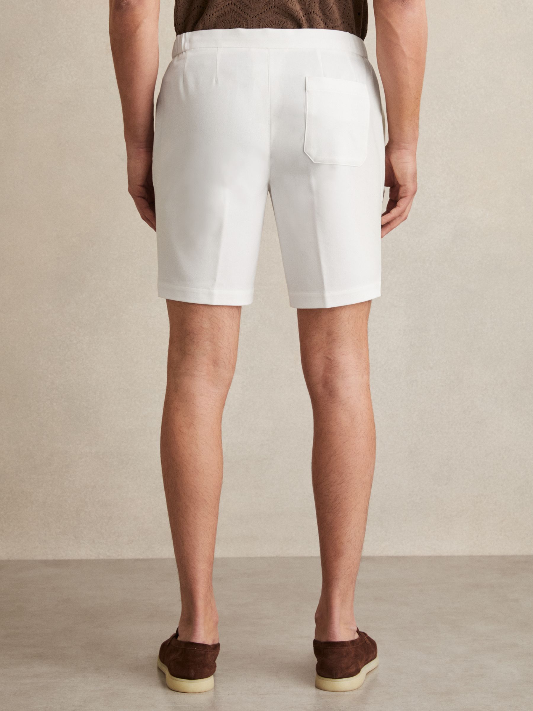 Drawstring Chino Shorts in White
