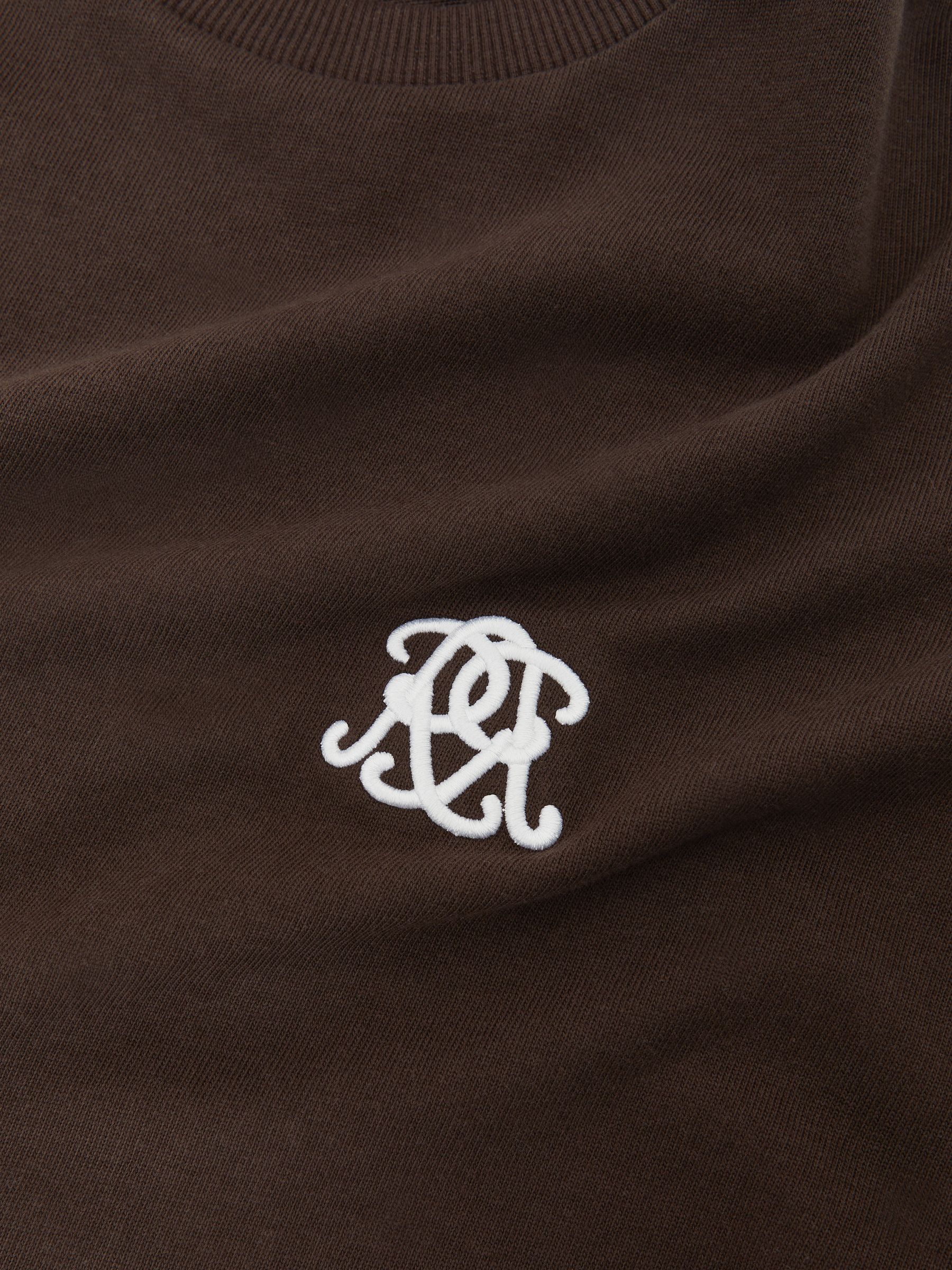 Monogram Cotton Oversized T-Shirt in Brown