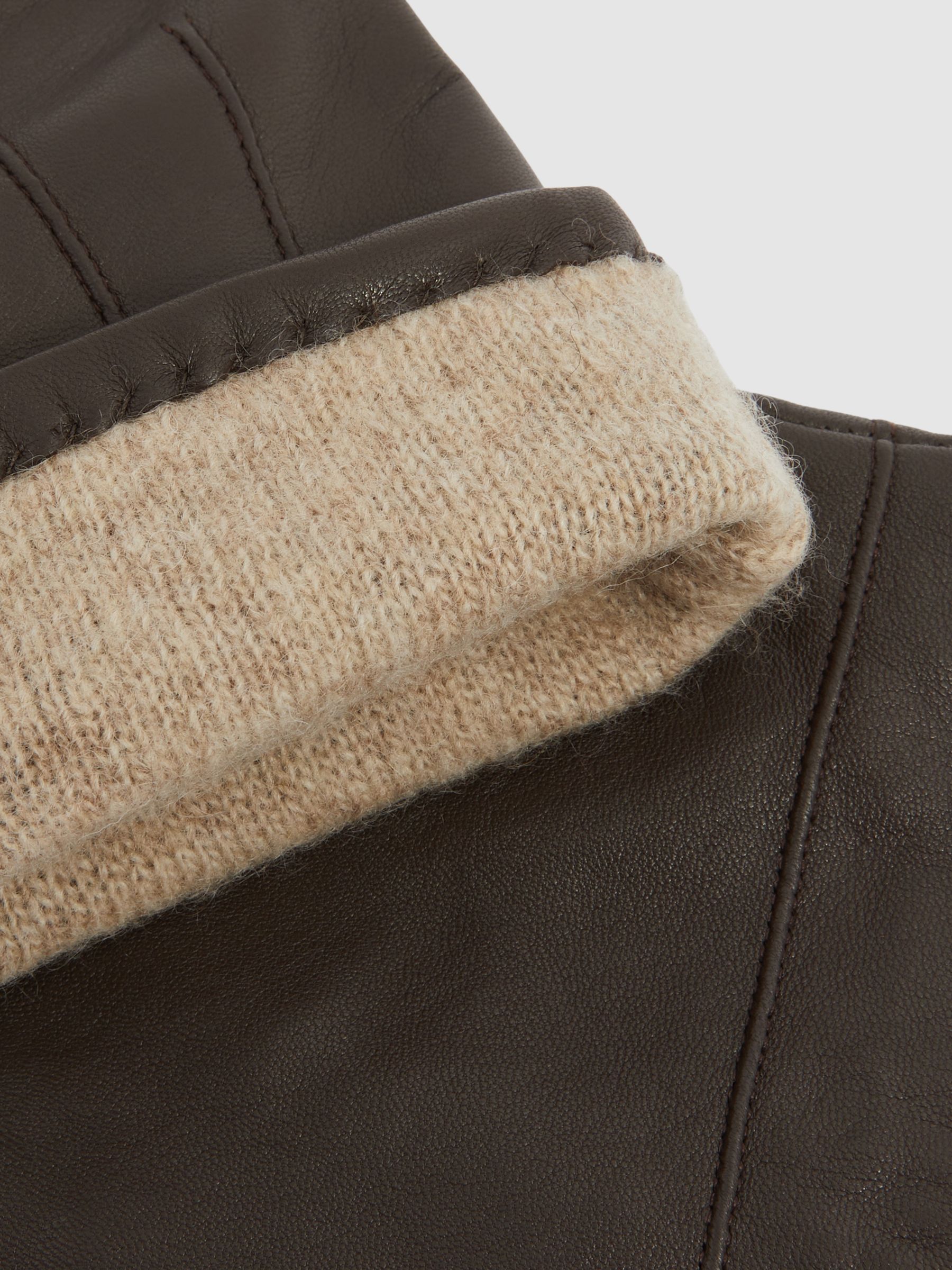 Nappa Leather Gloves in Dark Brown