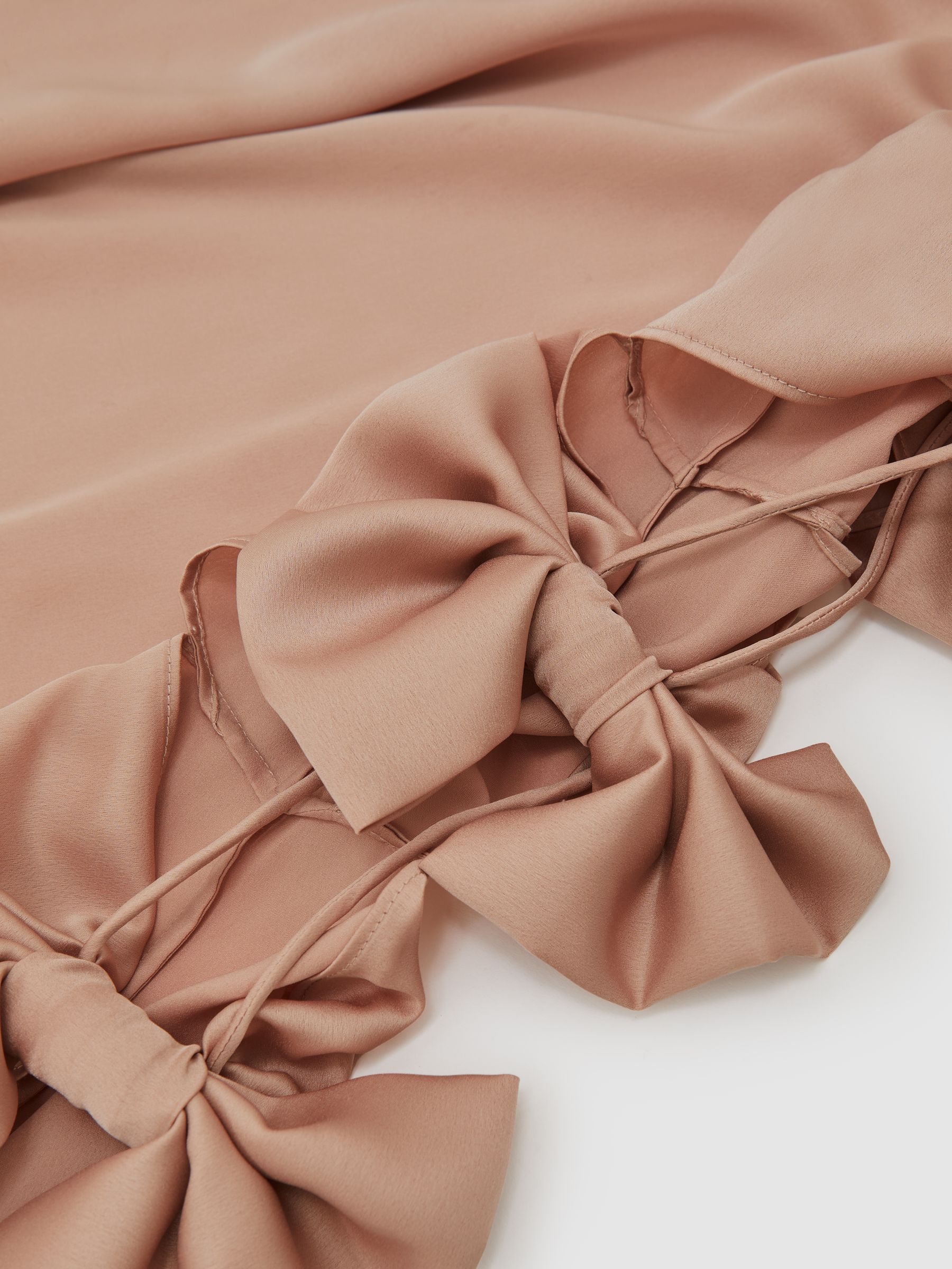 Reiss | Royal Ballet Bow-Sleeve Top in Pale Pink