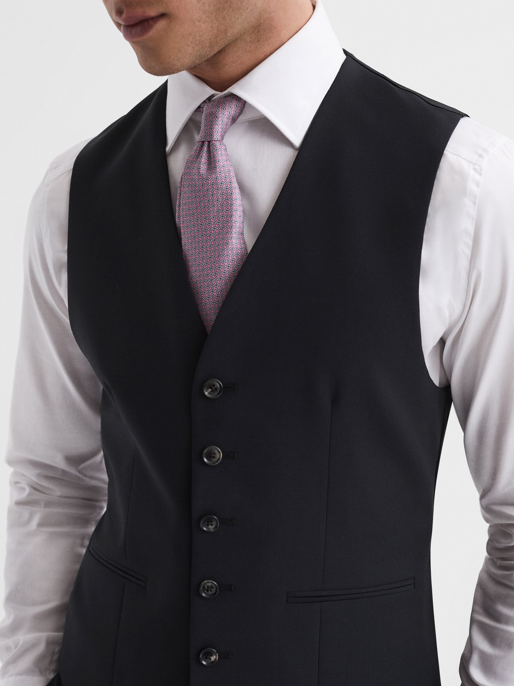 Modern Fit Travel Waistcoat in Black