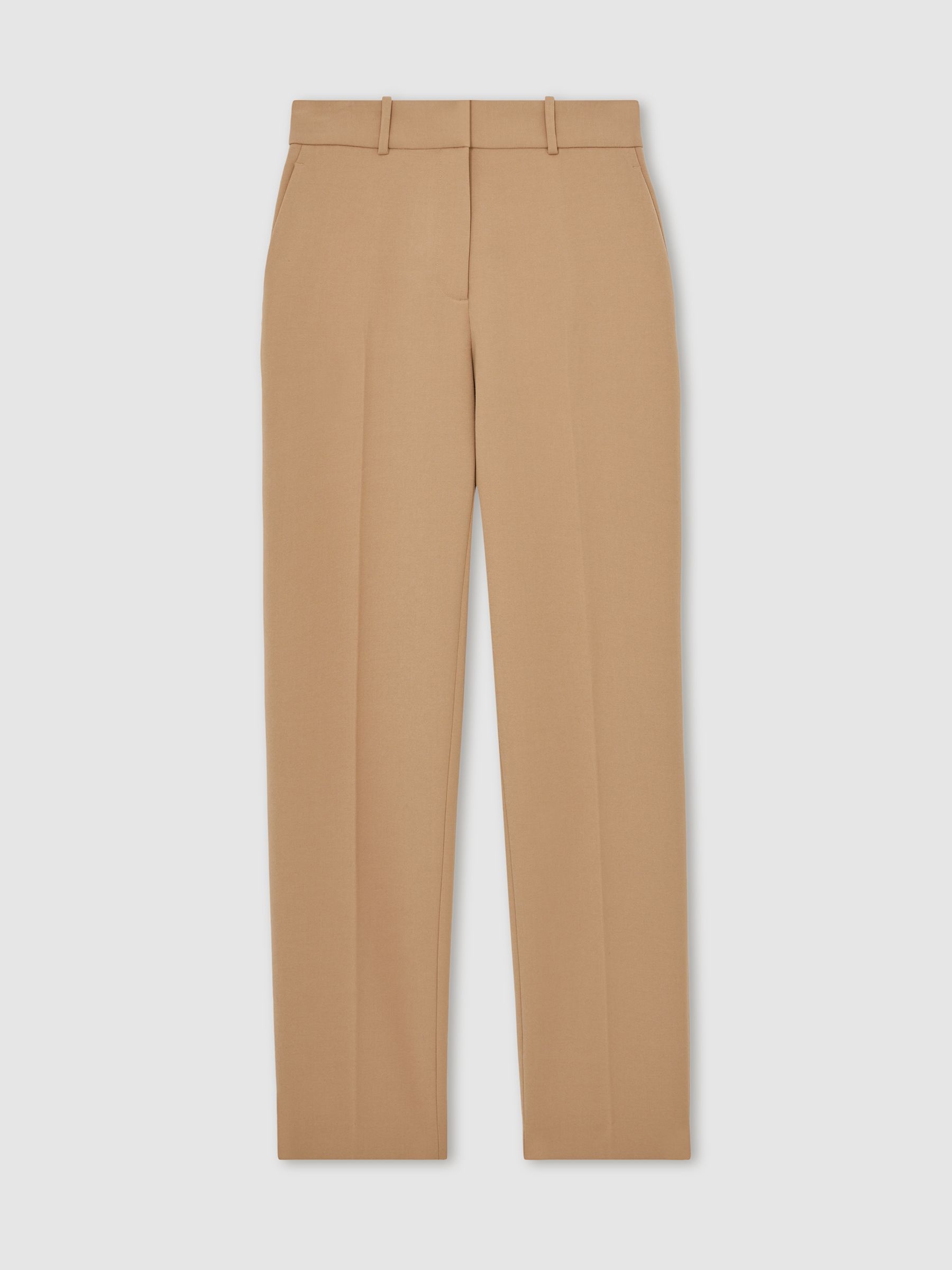 Petite Slim Fit Suit Trousers in Camel