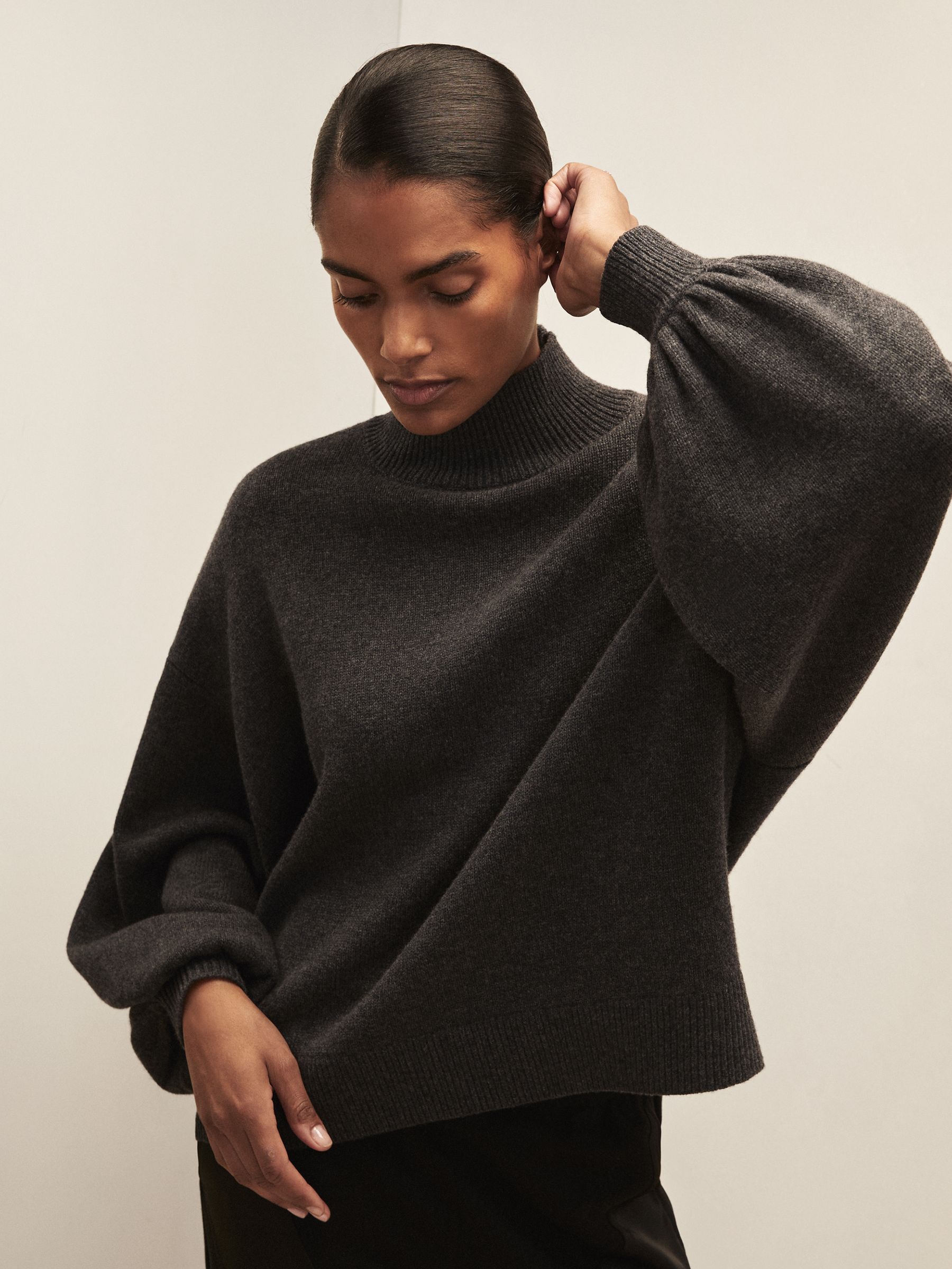 Reiss | Royal Ballet Batwing Jumper in Charcoal Grey