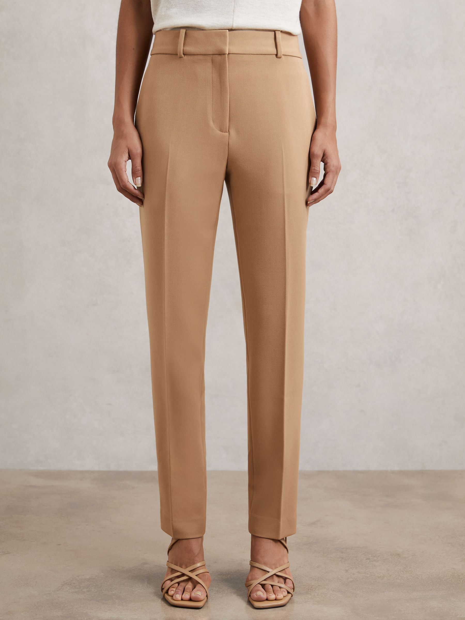 Slim Fit Suit Trousers in Camel