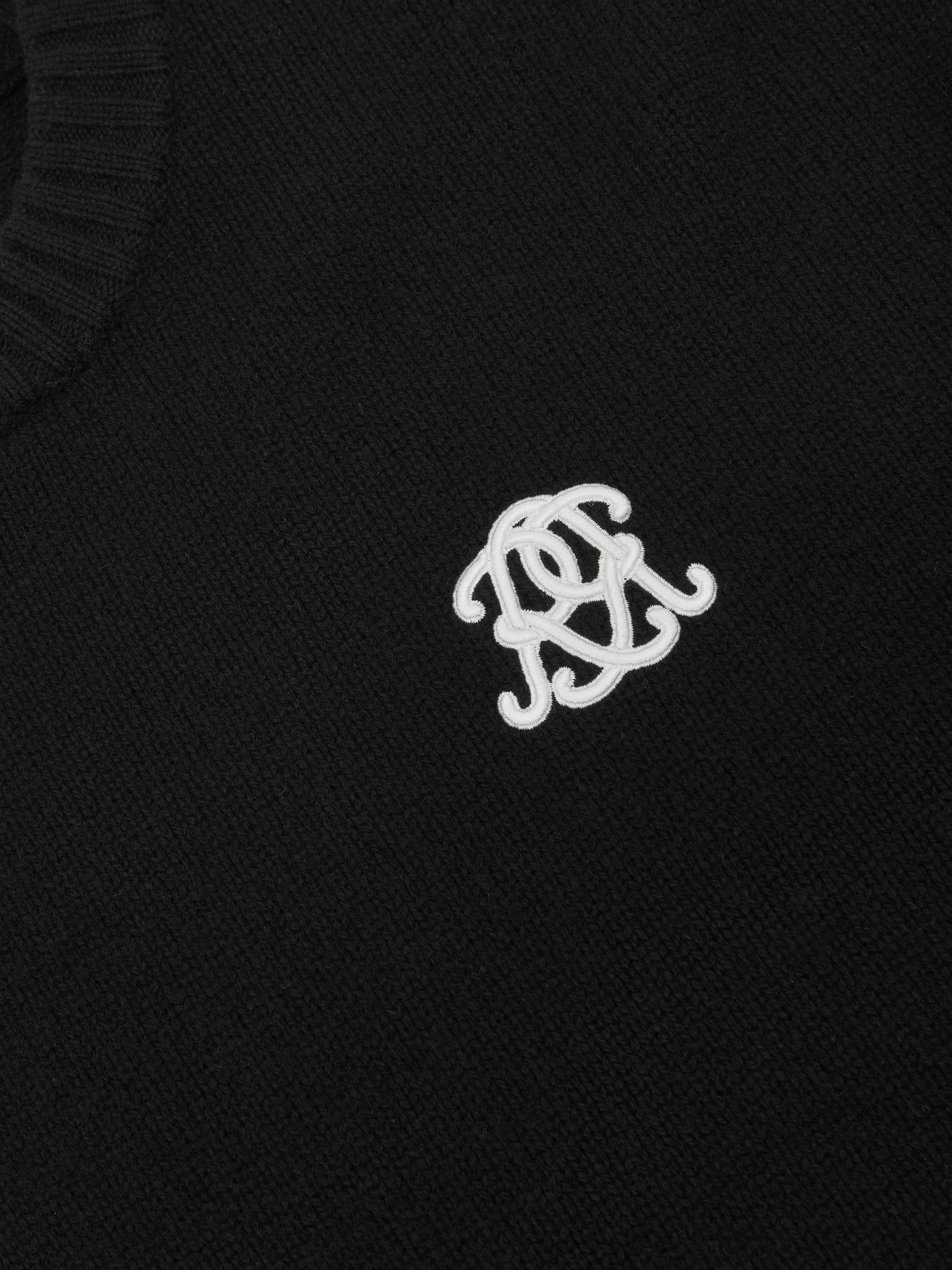 Monogram Embroidered Relaxed Jumper Wool in Black