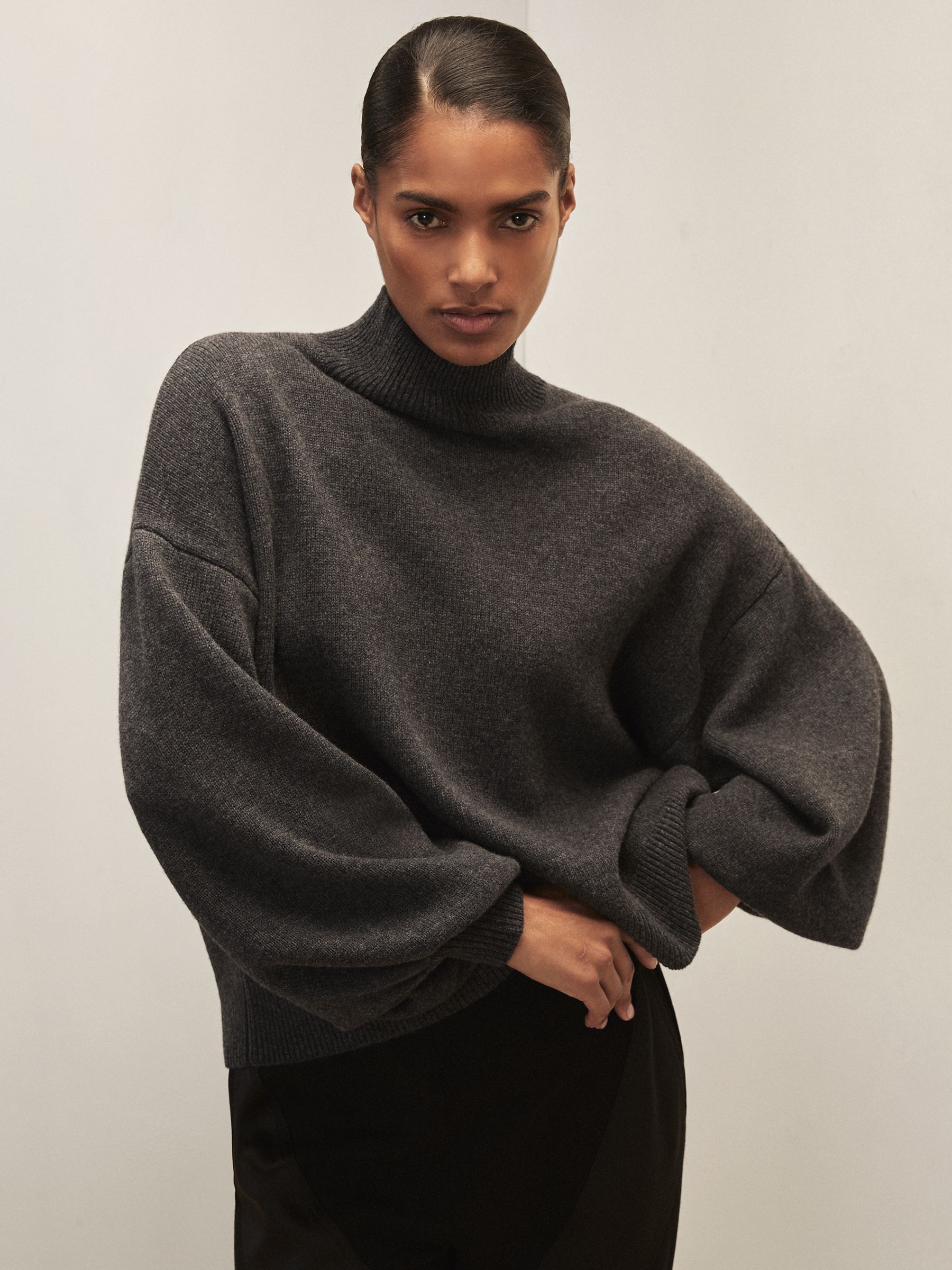 Reiss | Royal Ballet Batwing Jumper in Charcoal Grey