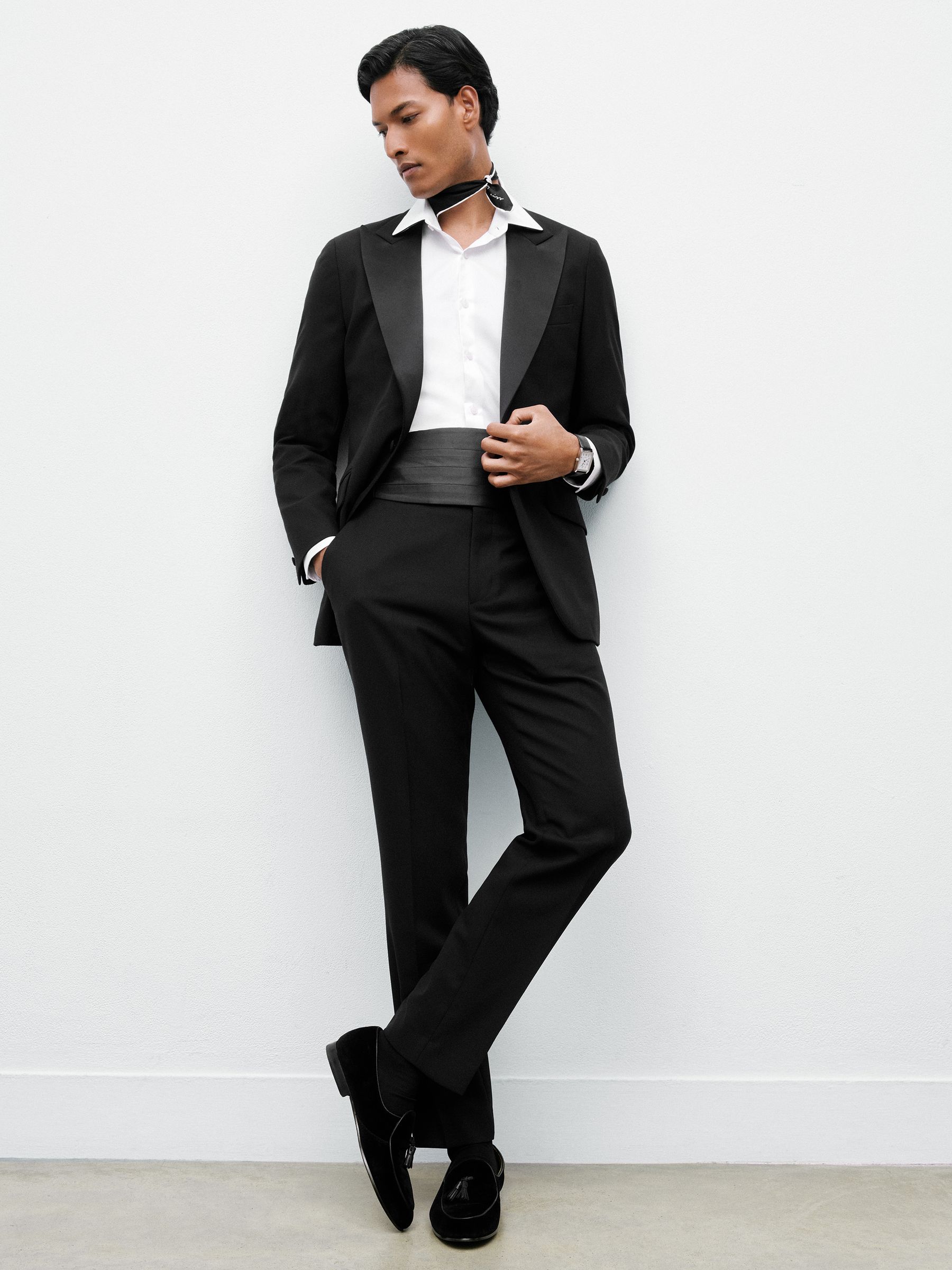 Silk Grosgrain Cummerbund in Black