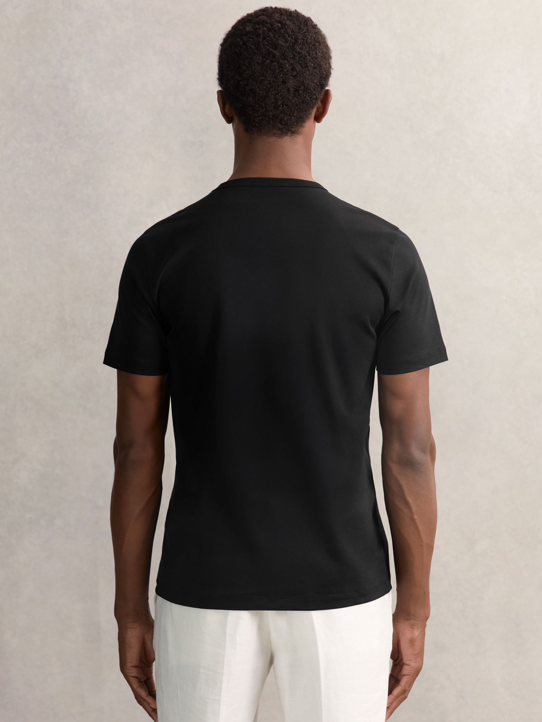 Airwater-Cotton Crew-Neck T-Shirt in Black