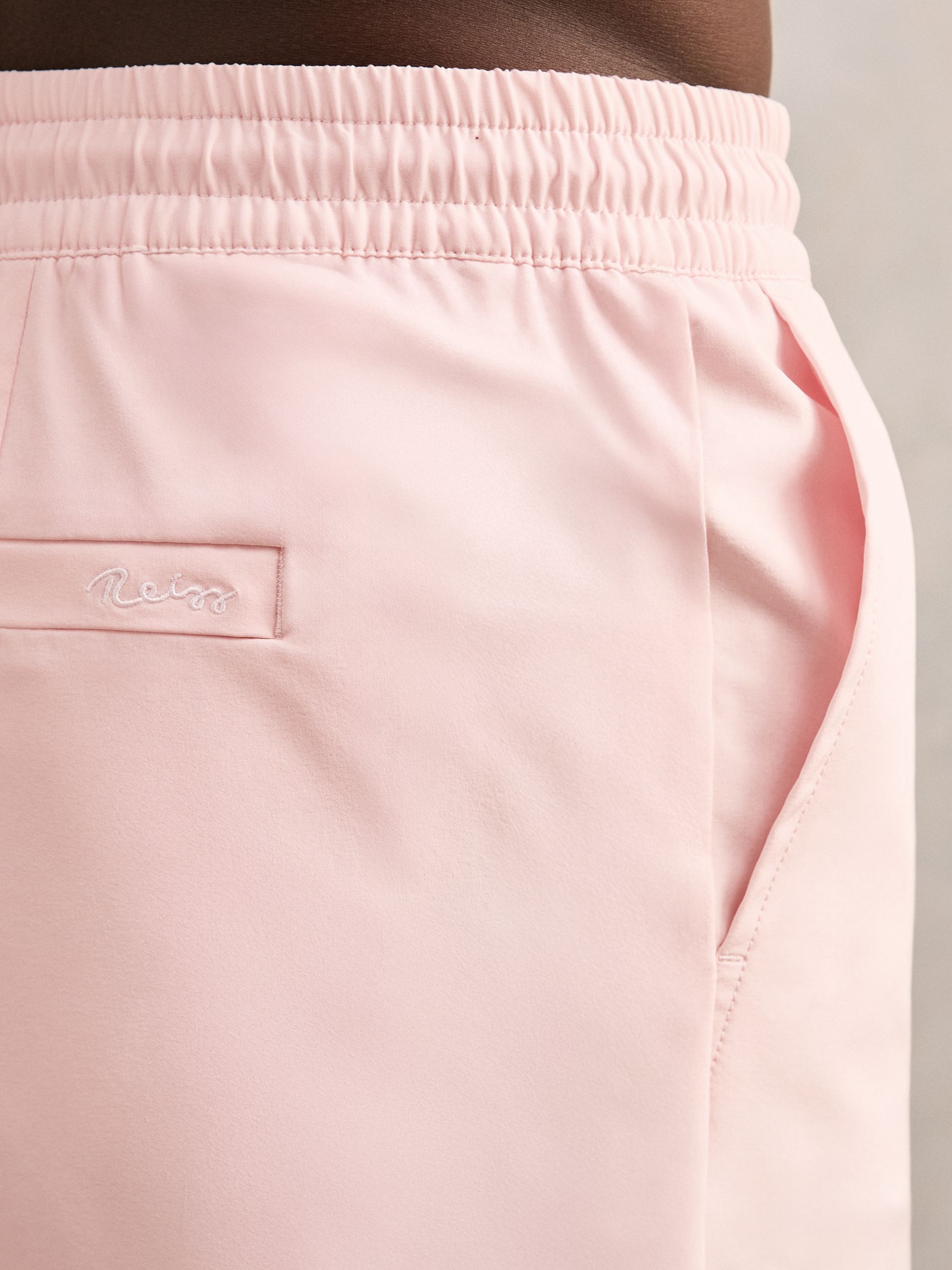Drawstring Swim Shorts in Pink