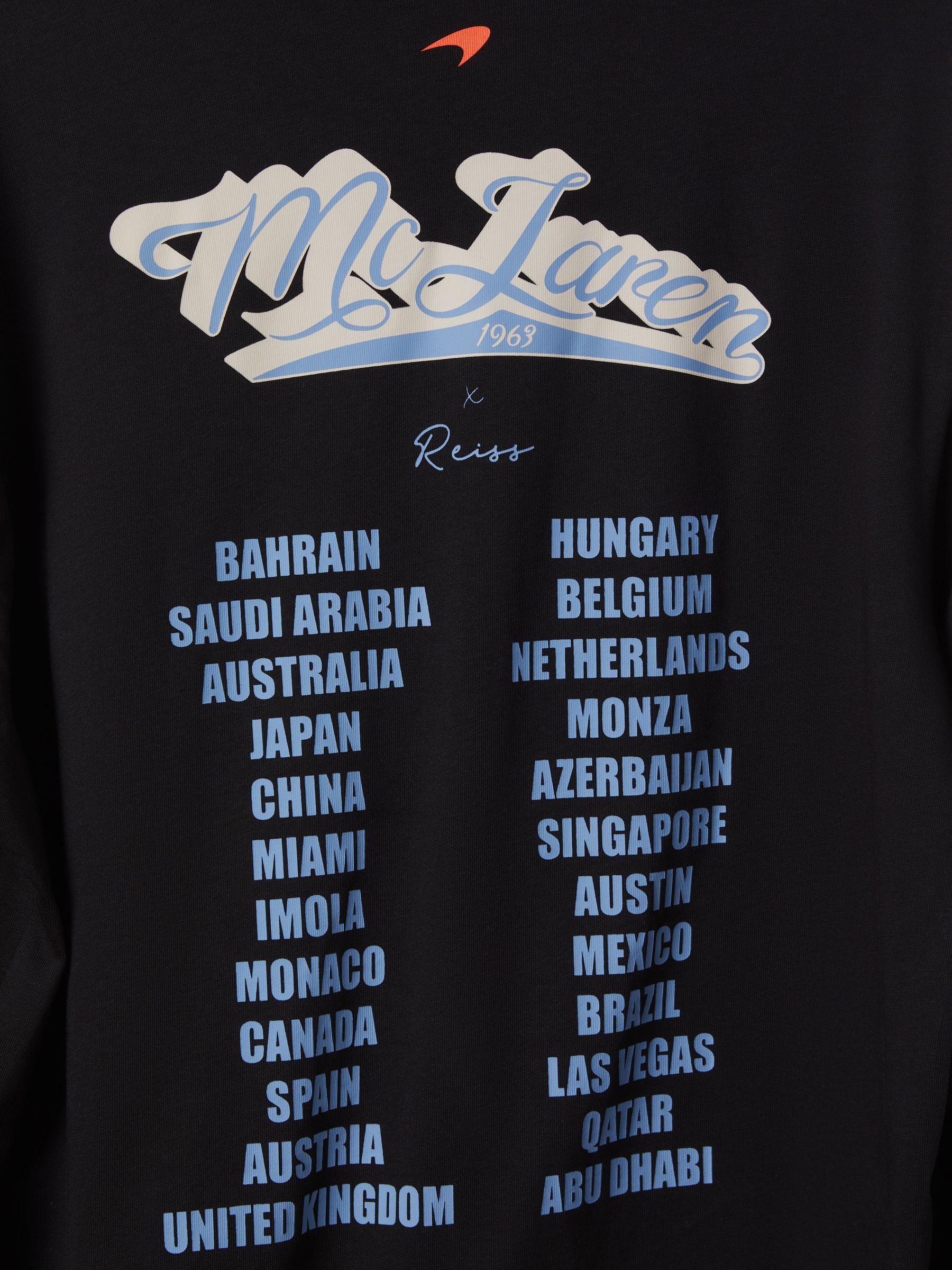 McLaren F1 Crew Neck Tour T-Shirt in Black