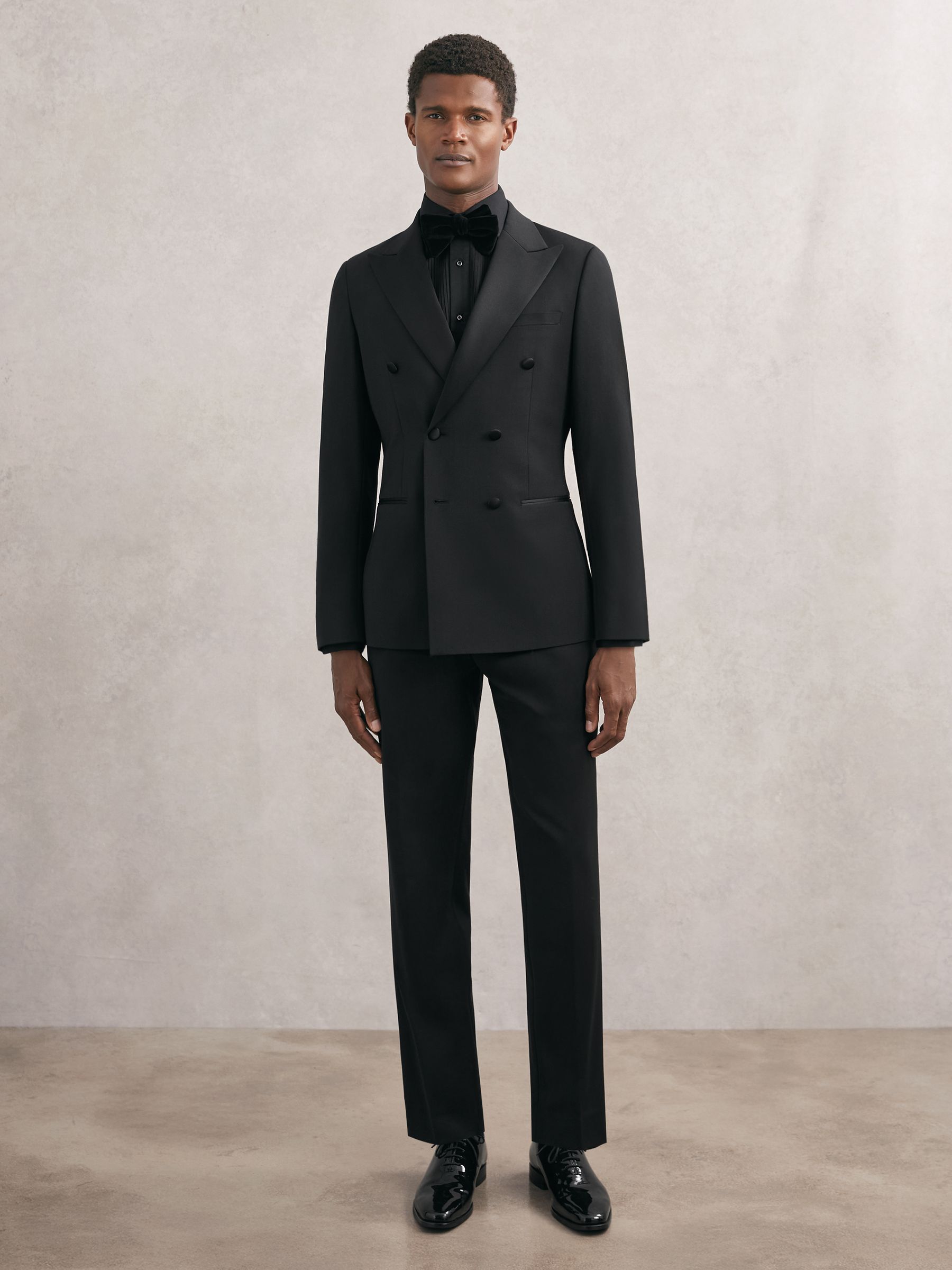 Regular Fit Cotton Dinner Shirt in Black