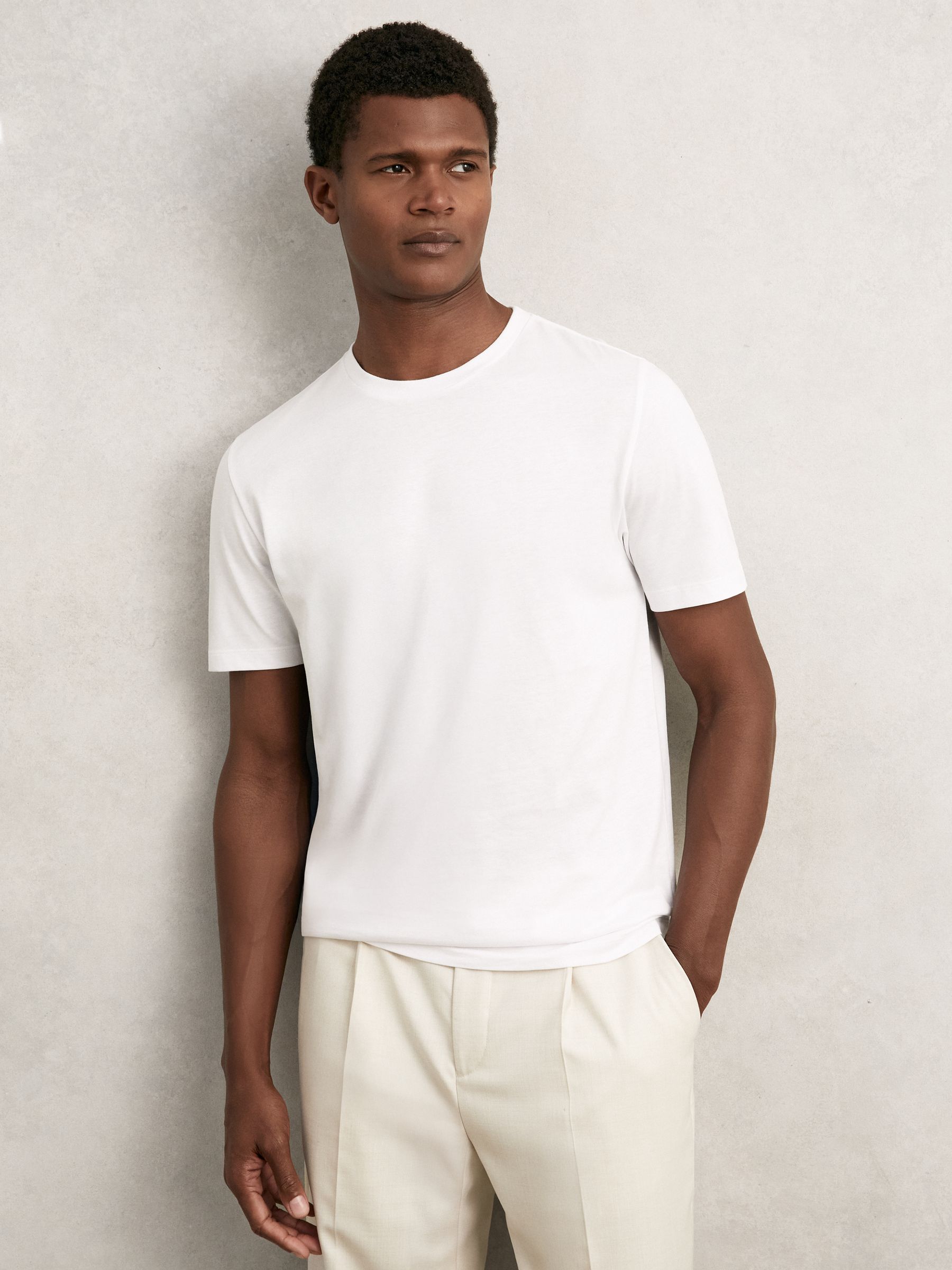 T-Shirts 3 Pack in White/Navy/Dark Sage Green