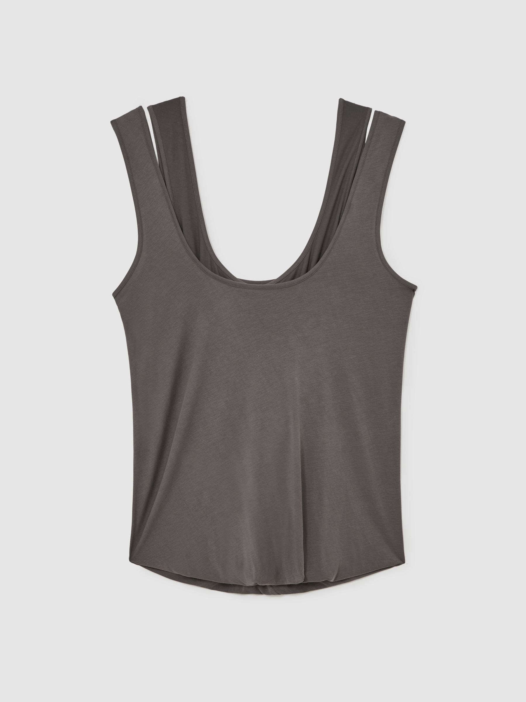Reiss | Royal Ballet Double-Layer Vest in Charcoal Grey