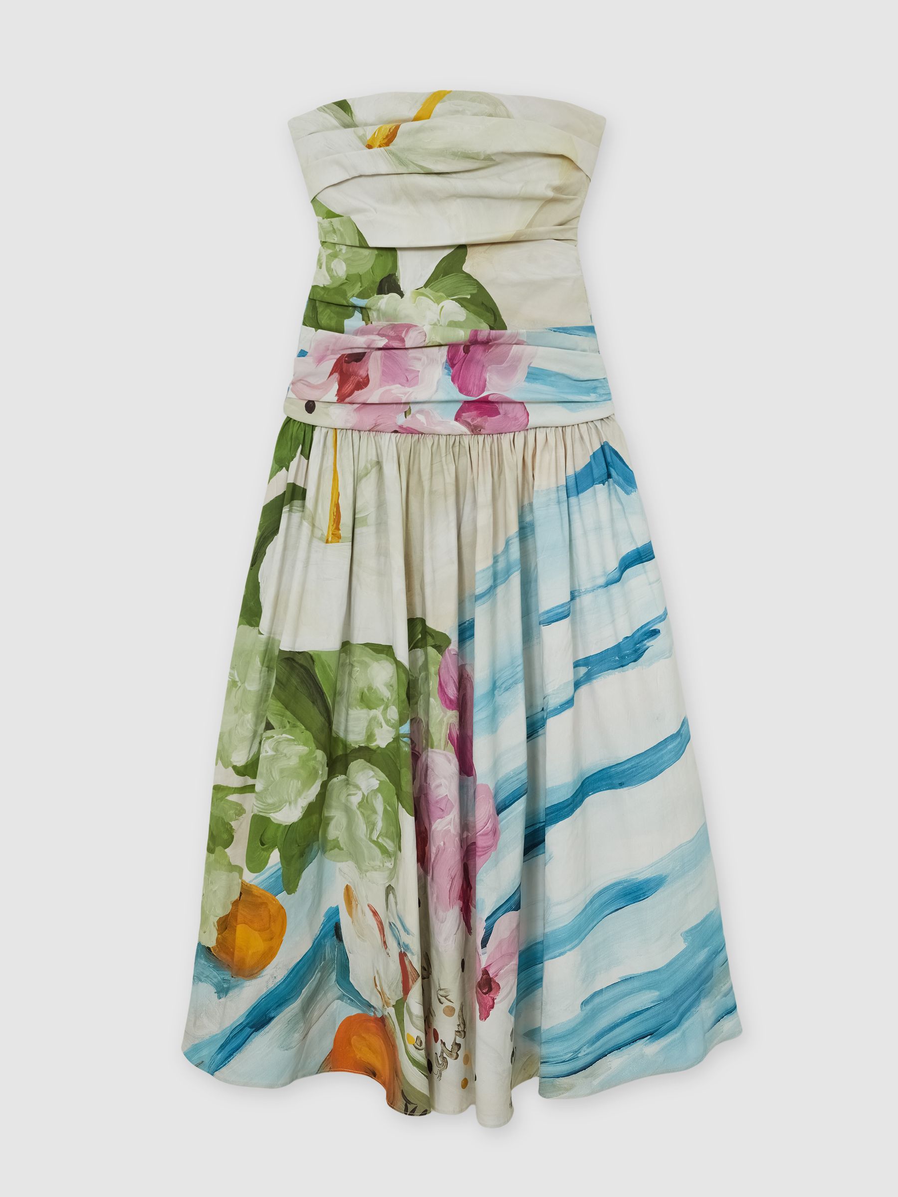 Acler Orange Print Nershall Maxi Dress in Orange Print