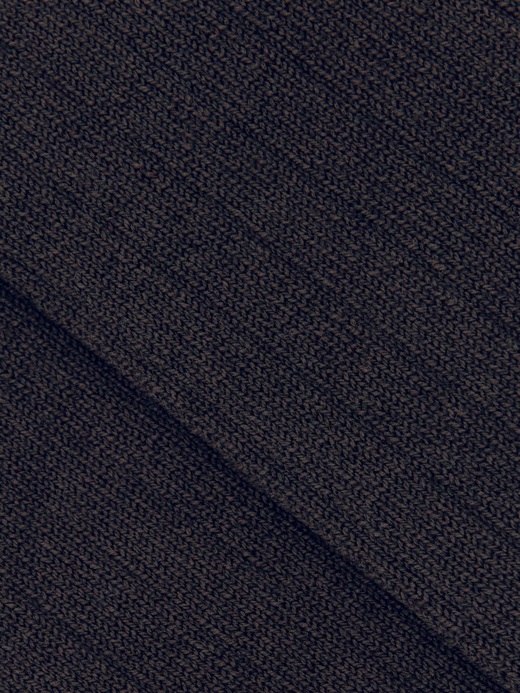 Cotton-Blend Ribbed Socks in Chocolate Brown