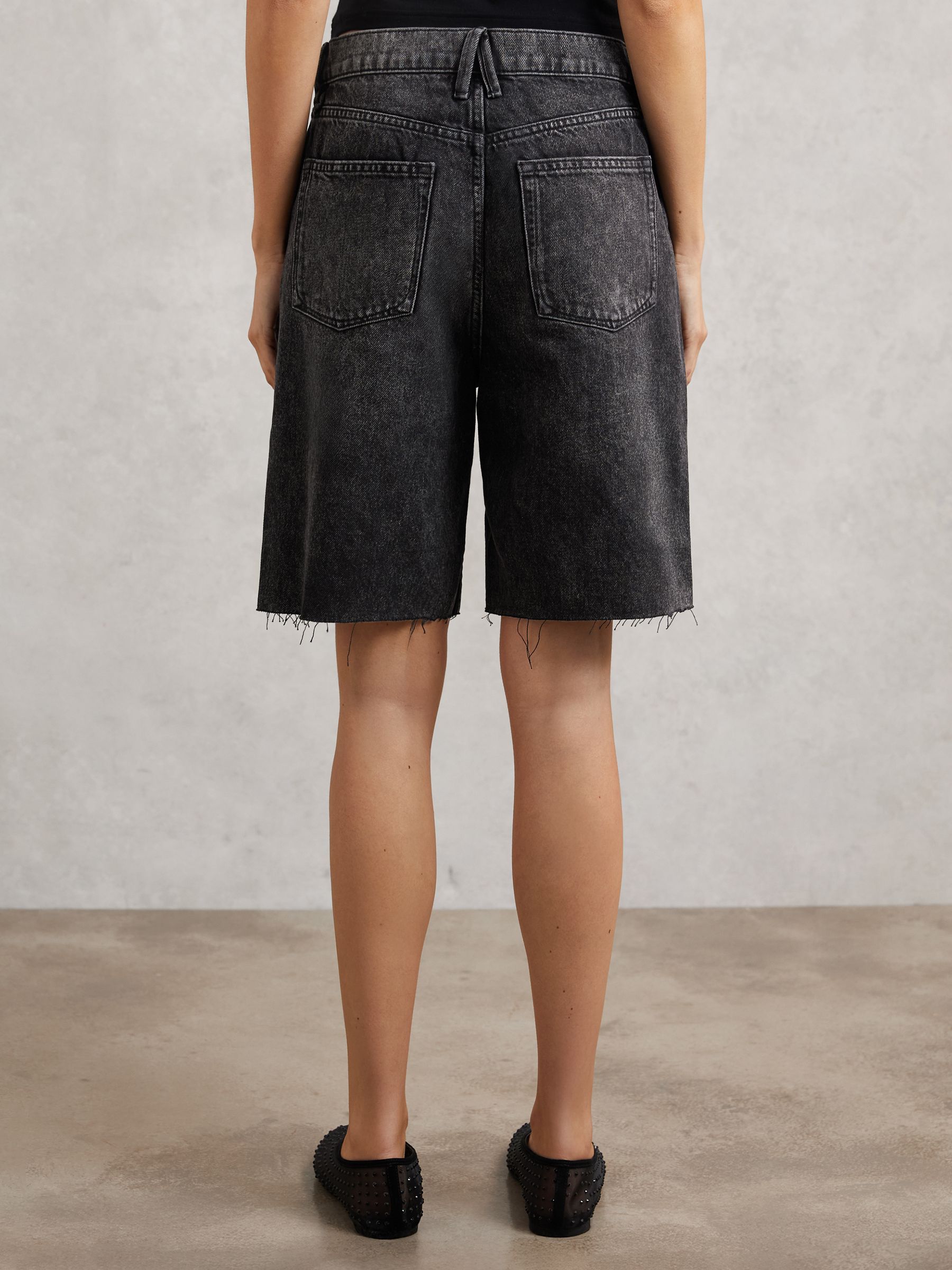 Good American Denim Bermuda Shorts in Black