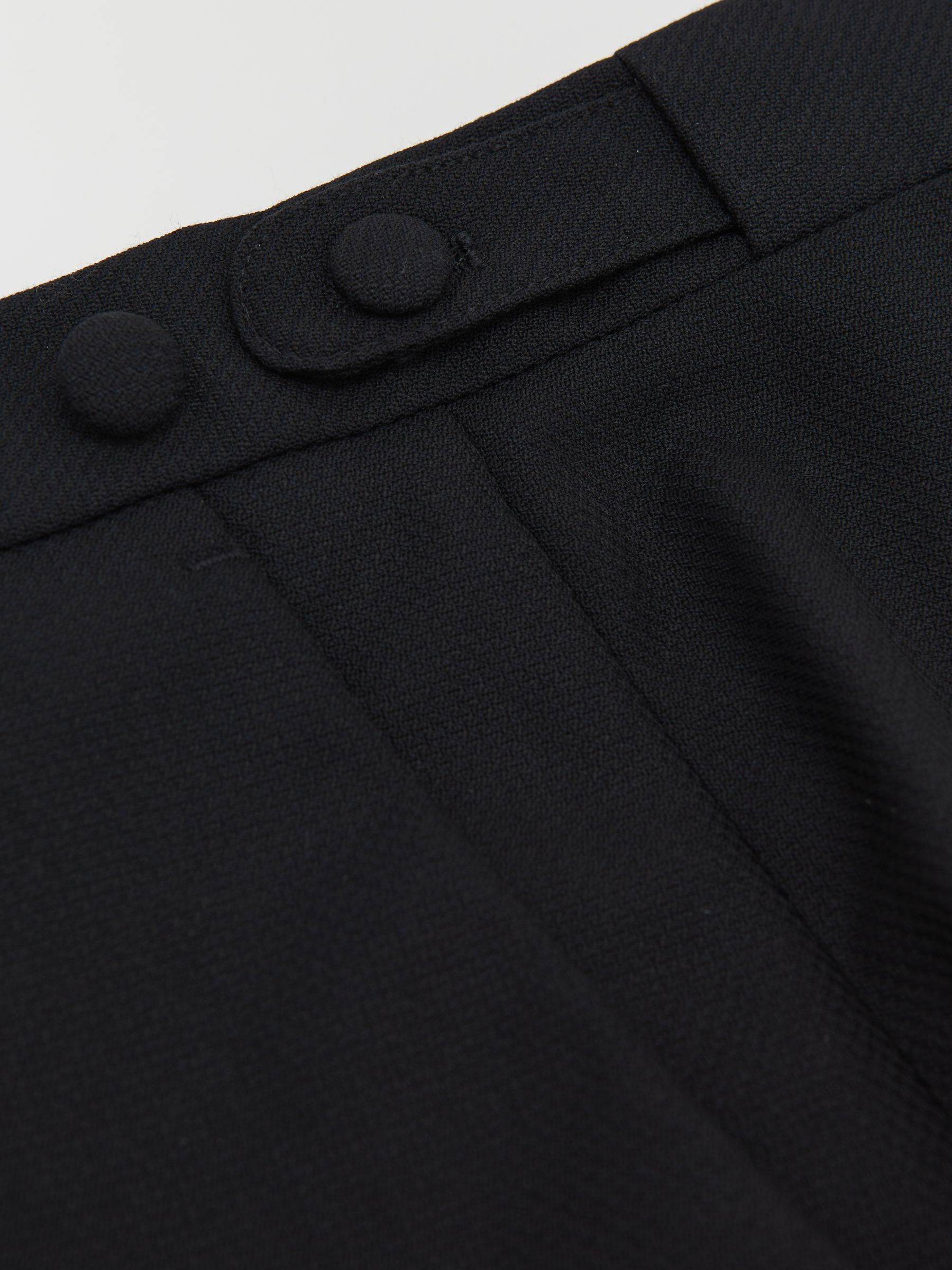 Wool-Blend Jacquard Tuxedo Trousers Tailored-Fit in Navy