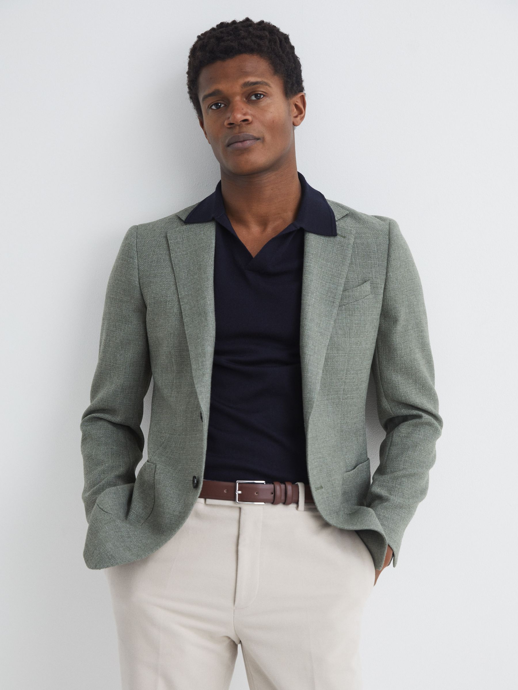 Smooth Leather Belt in Tan