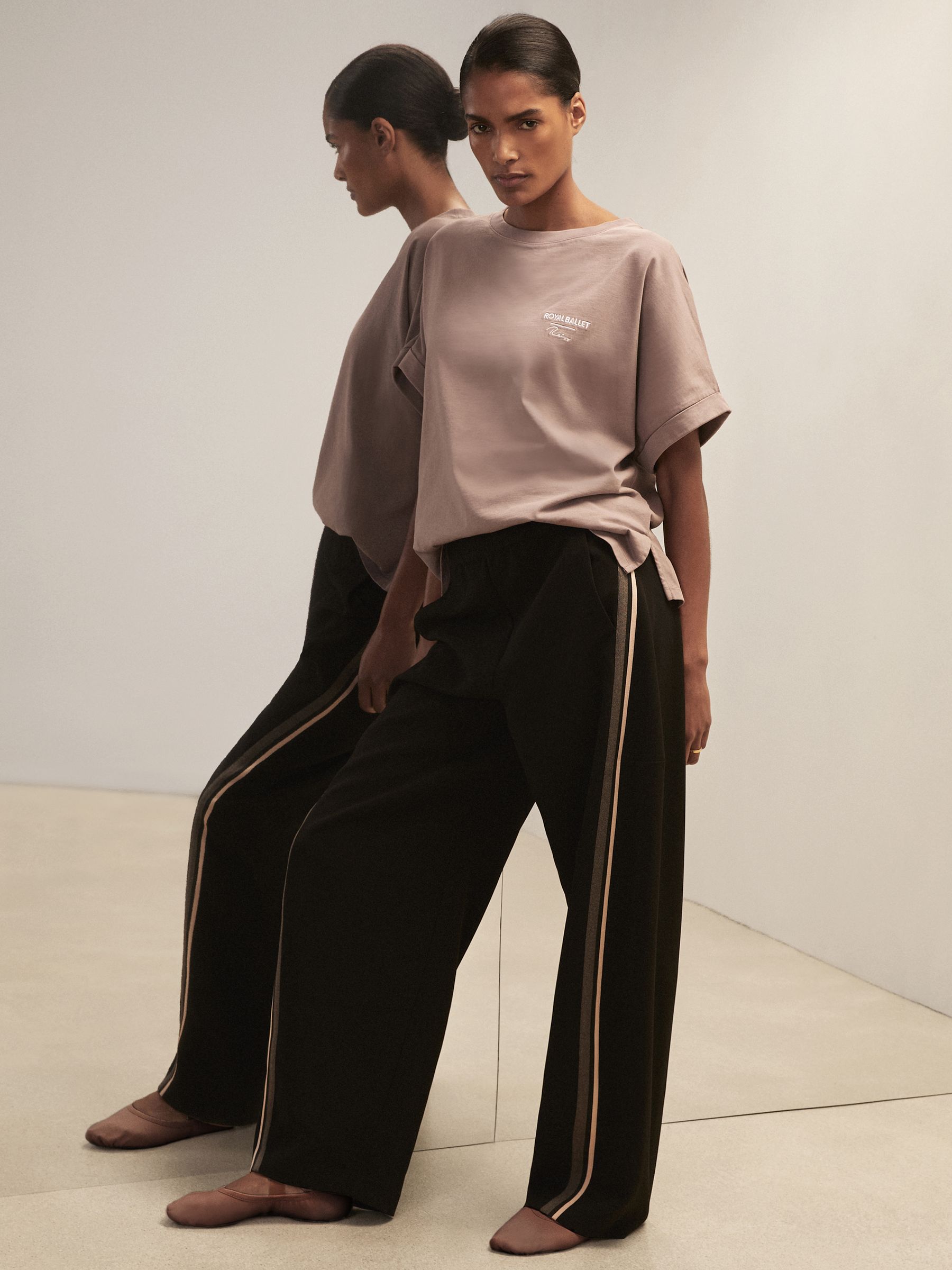 Reiss | Royal Ballet Stripe Trousers in Black