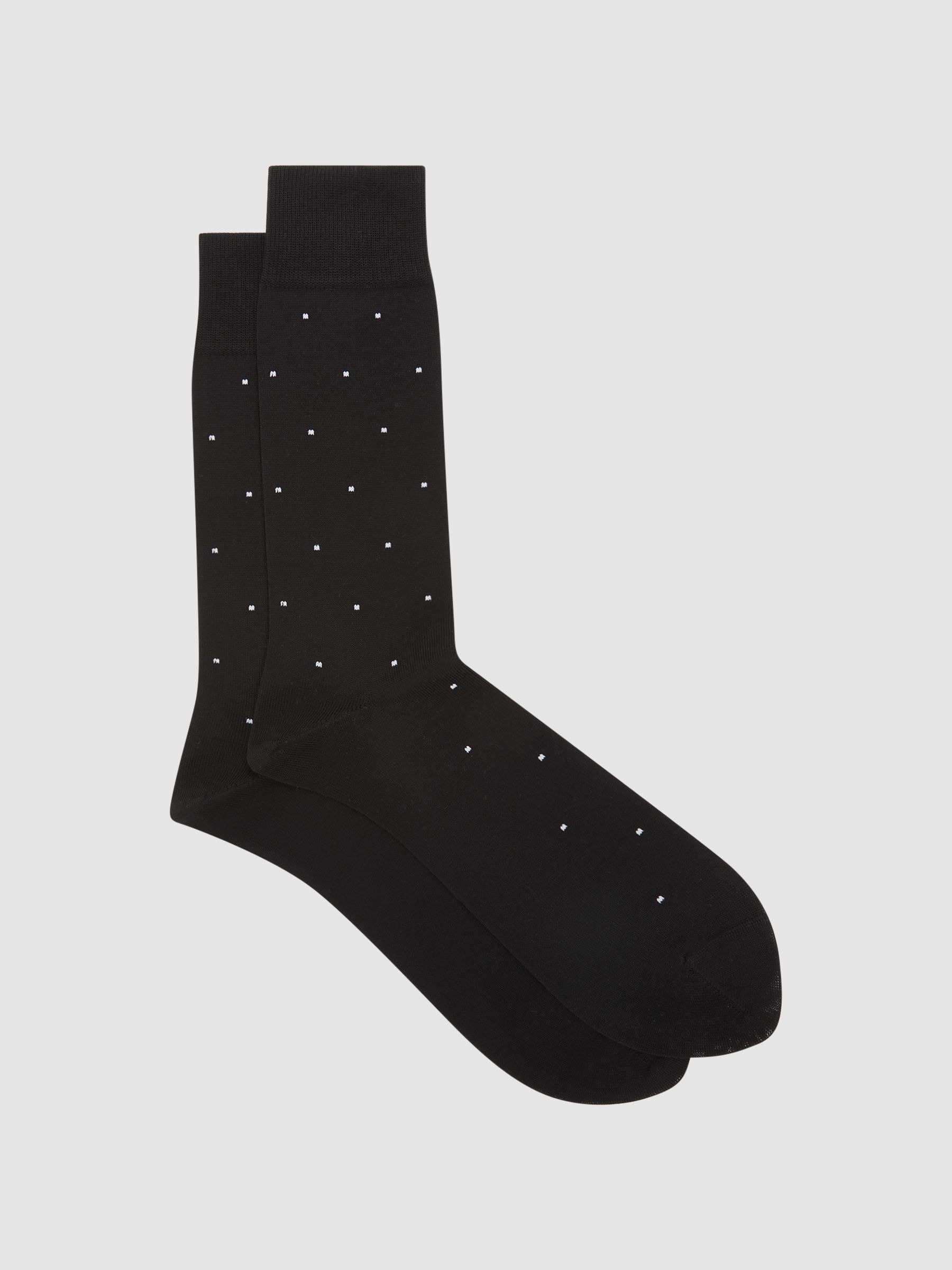 Polka Dot Socks in Bordeaux