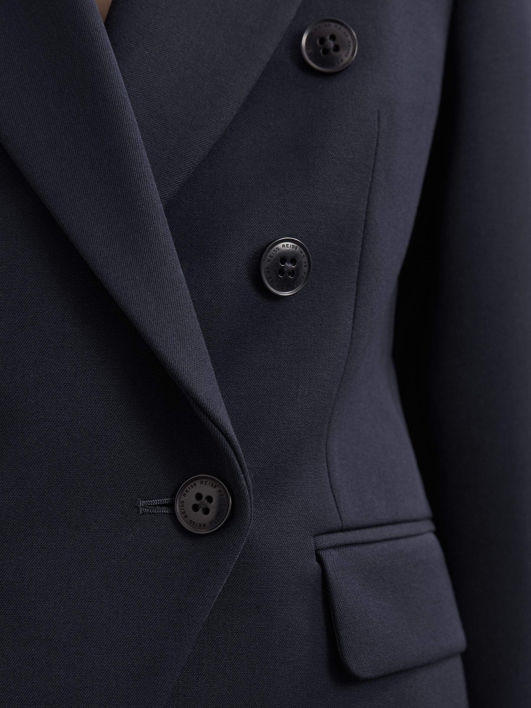 Double-Breasted Suit Blazer in Navy