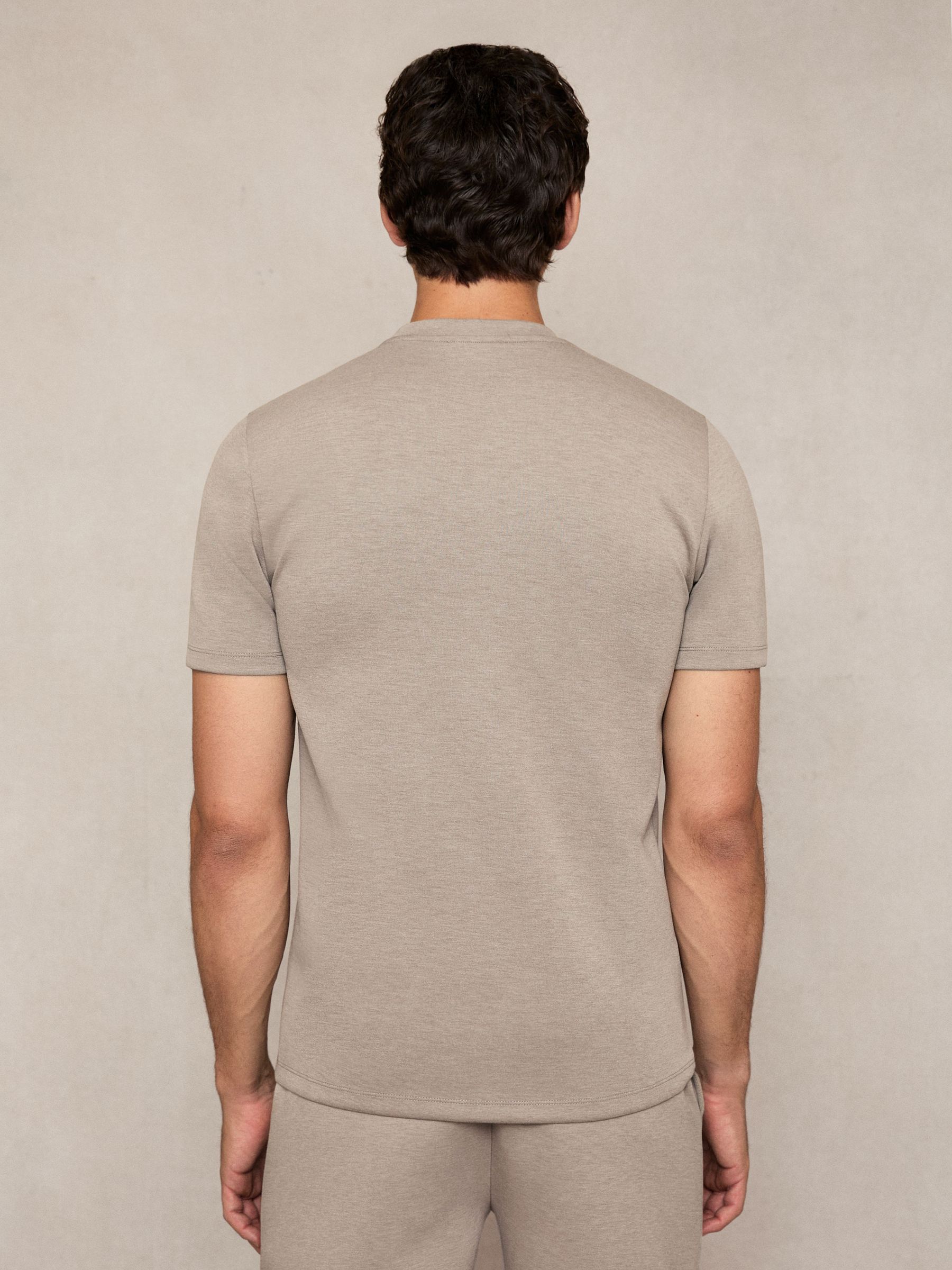 Premium Interlock Crew-Neck T-Shirt in Taupe