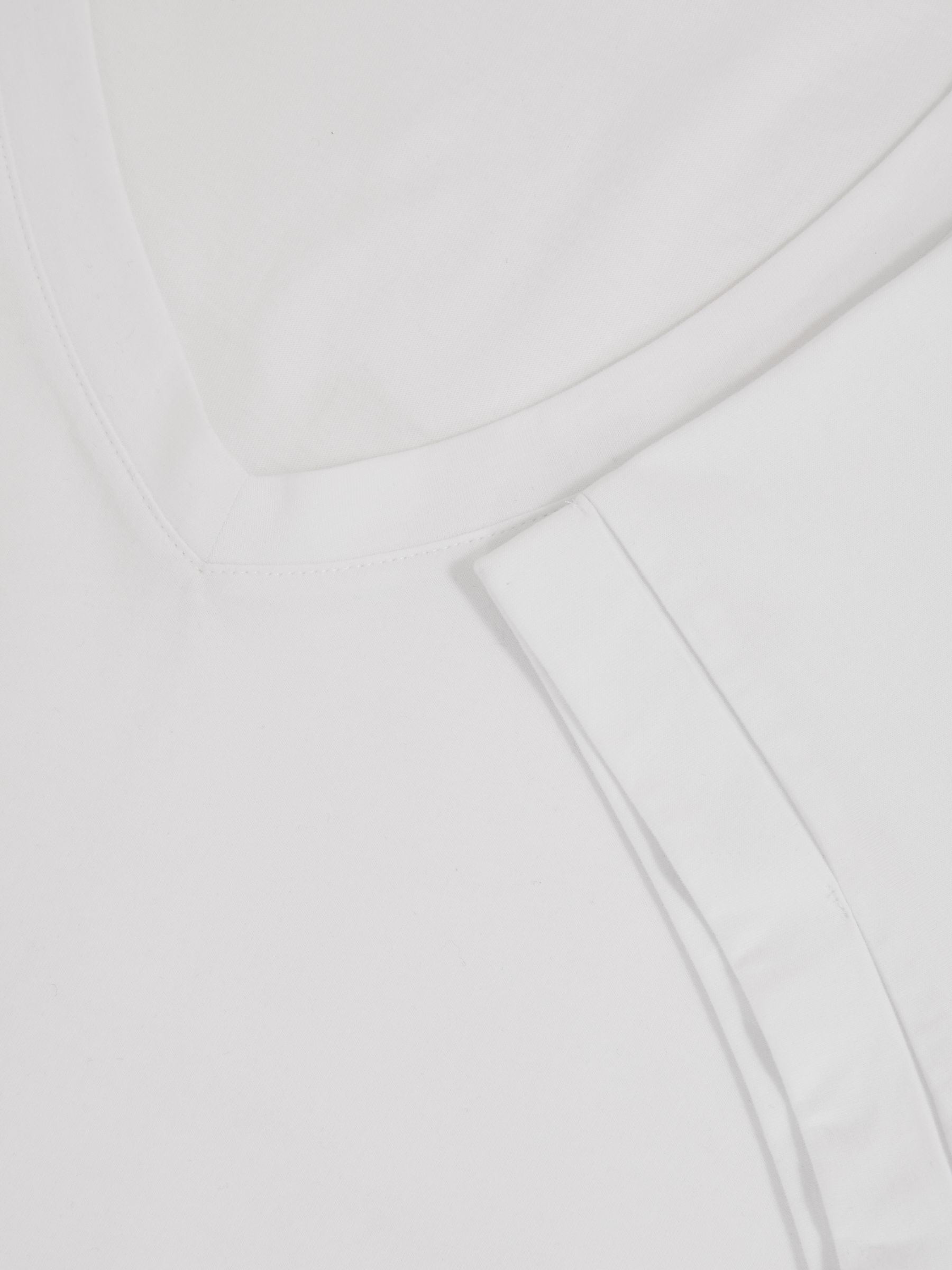 Brushed-Cotton V-Neck T-Shirt in White