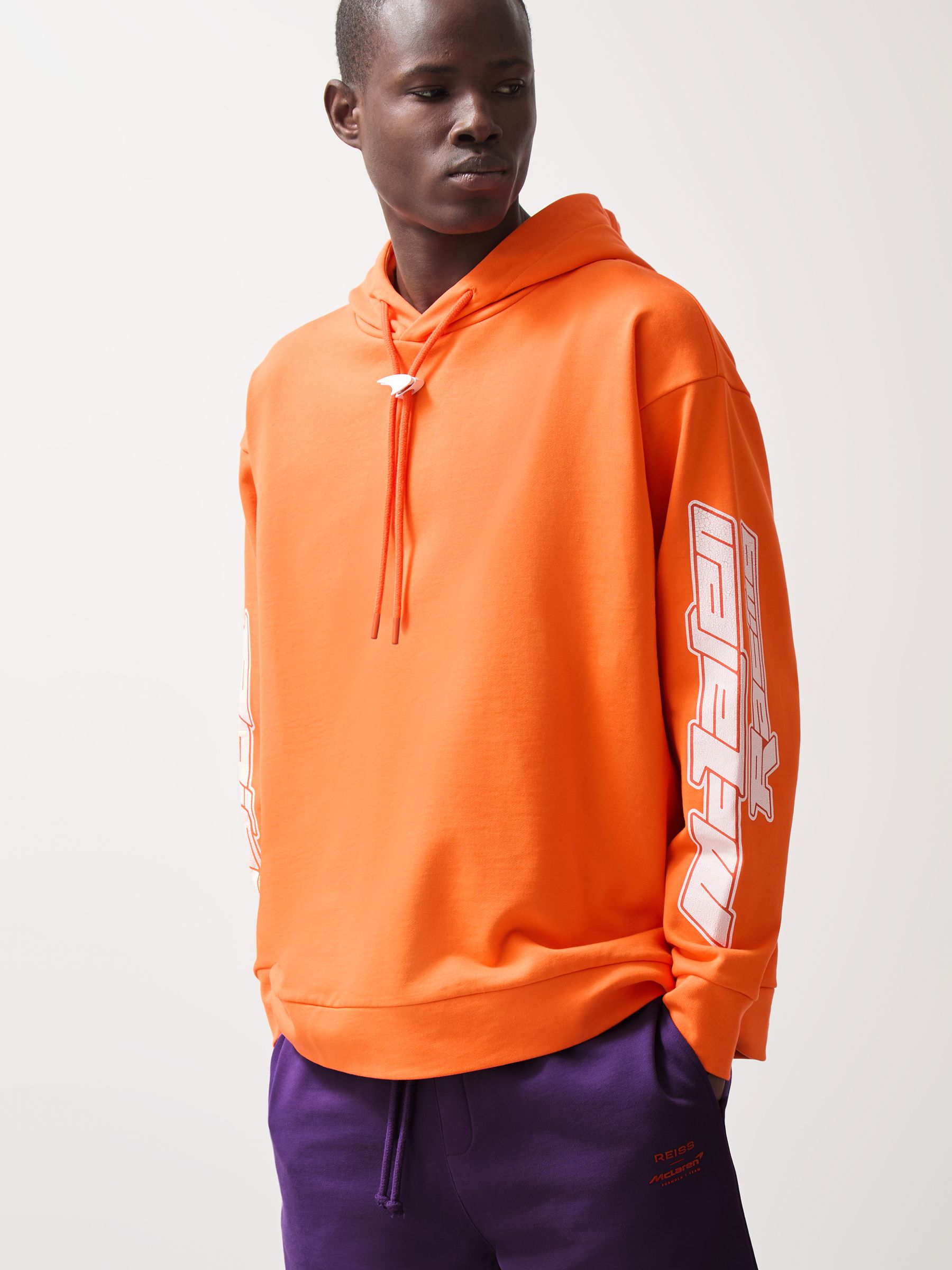 McLaren F1 Team Oversize Toggle Hoodie Unisex Fit in Papaya Orange