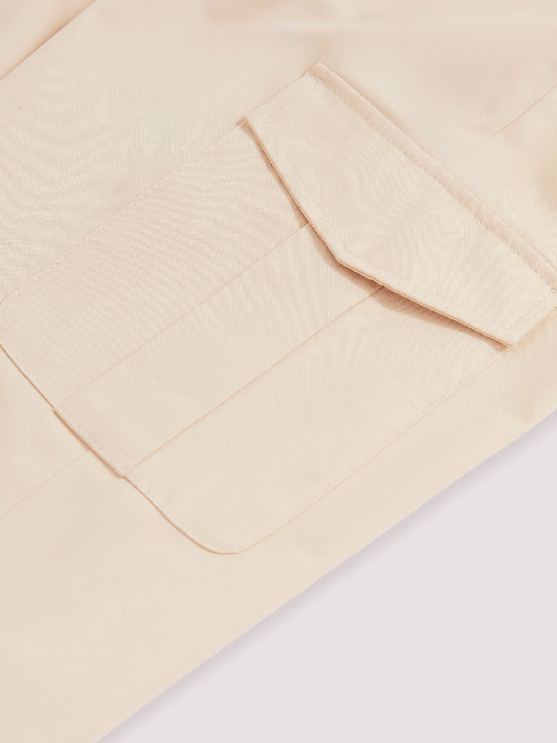 Cotton-Lyocell Cargo Trousers in Light Stone