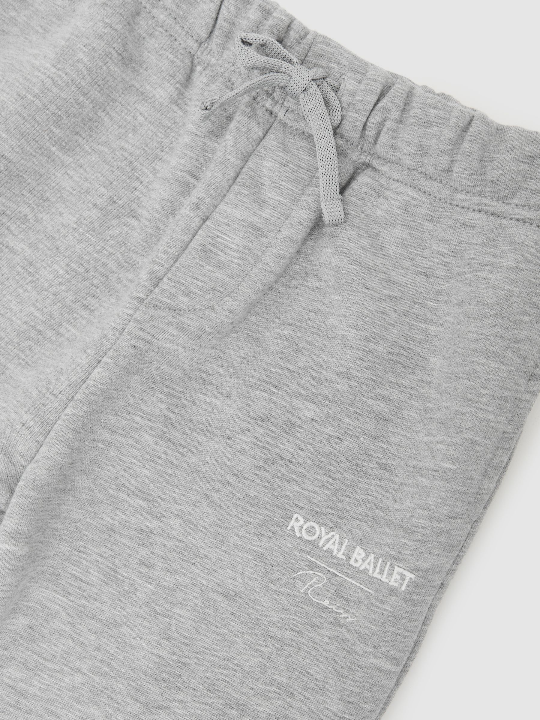 3-9 yrs Reiss | Royal Ballet Cuffed Unisex Fit Joggers in Grey Melange