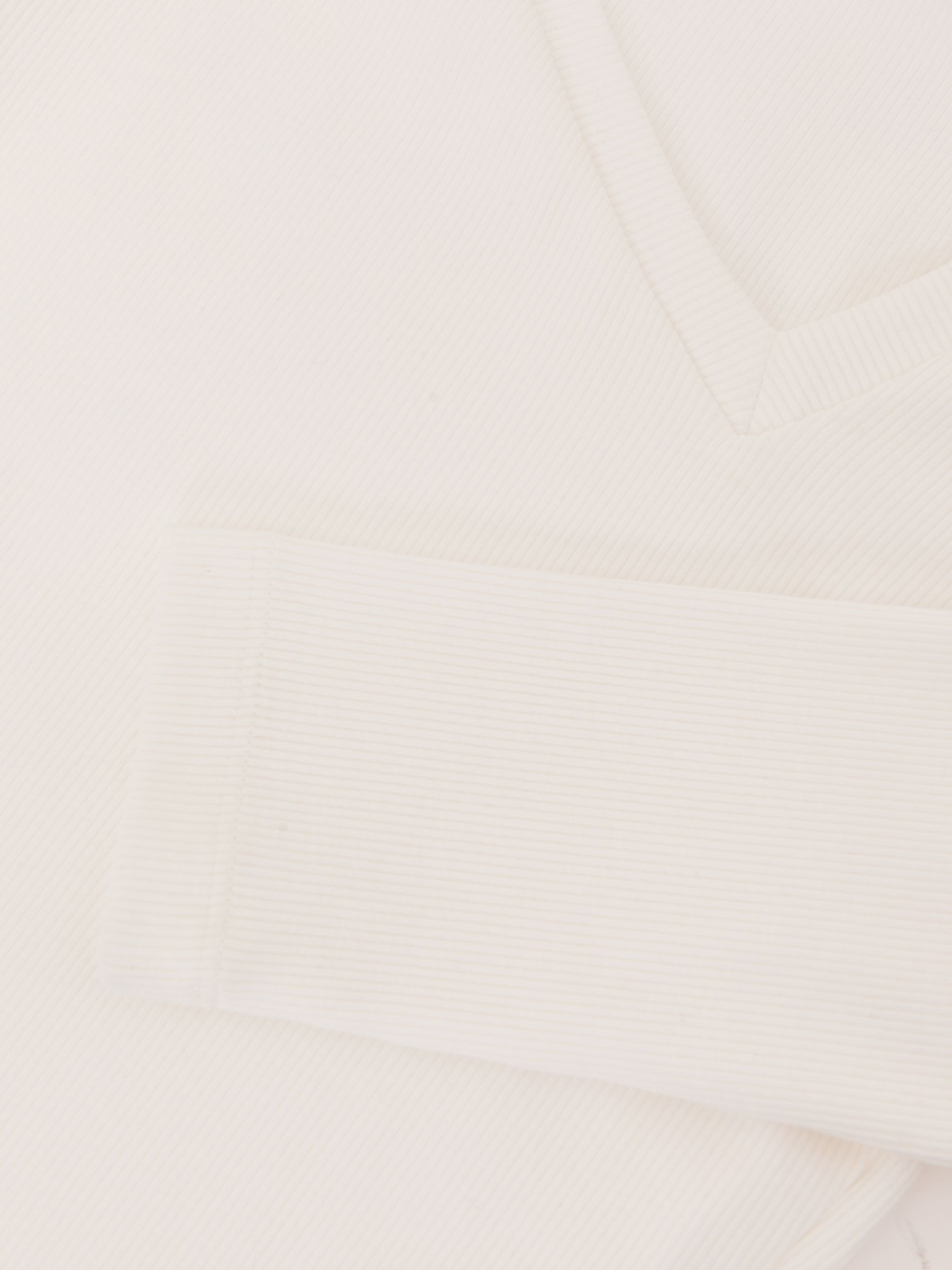 Stretch Cotton Asymmetric Neck Top in White