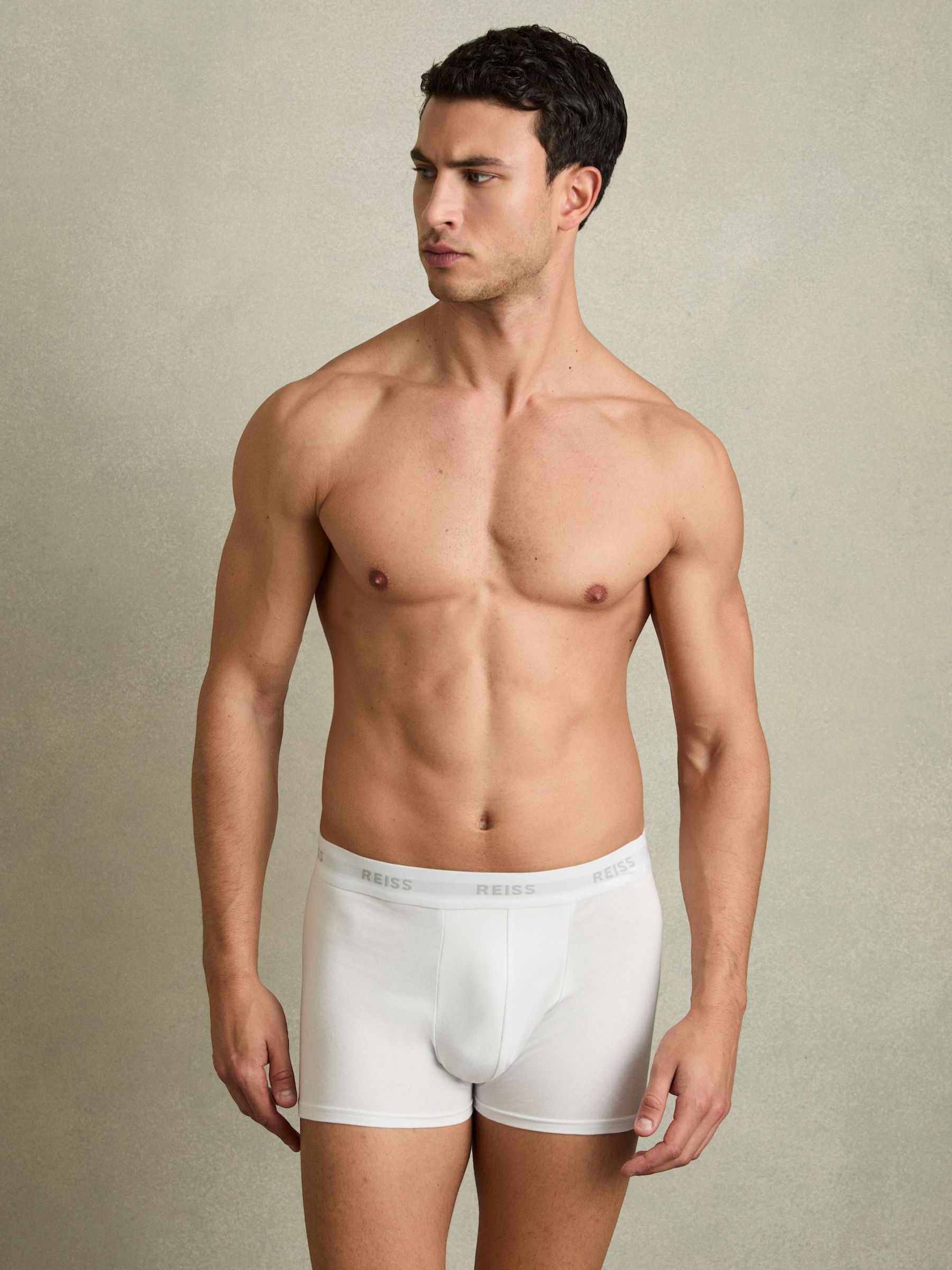 Three Pack Cotton Boxers in Multi