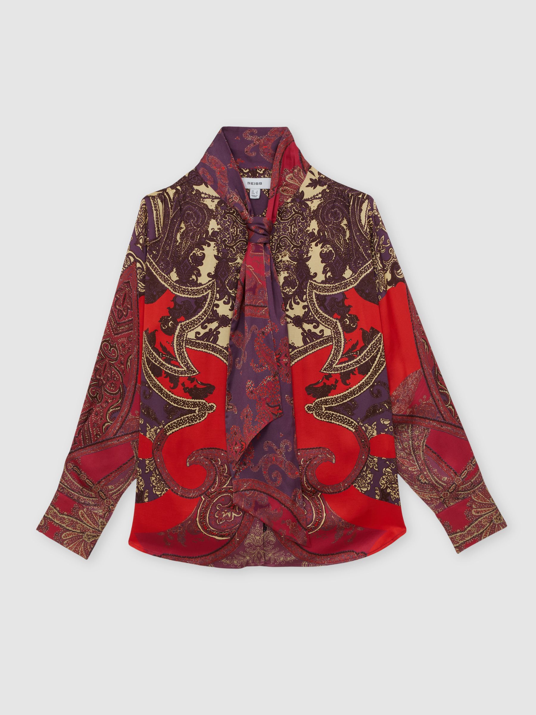 Paisley Print Top in Red