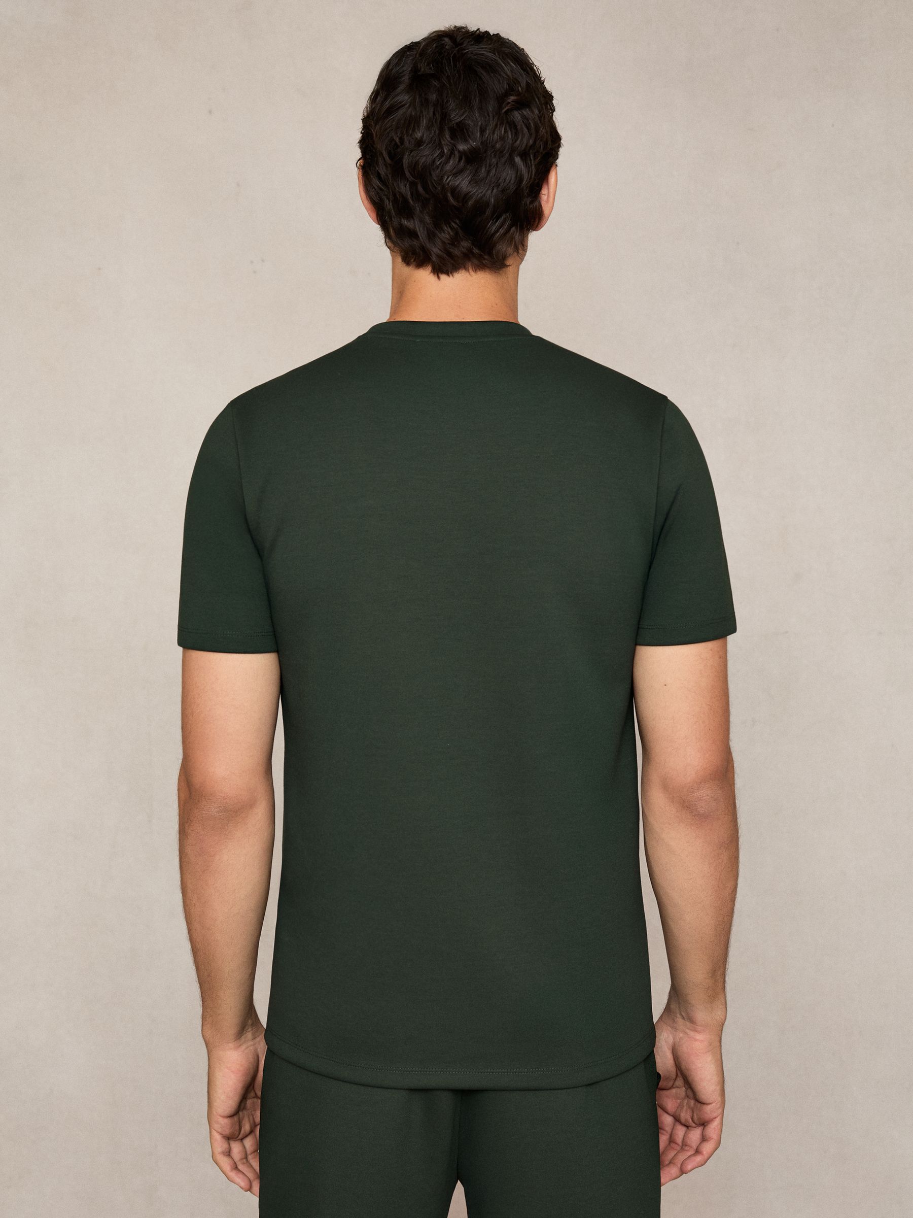 Premium Interlock Crew-Neck T-Shirt in Dark Sage Green