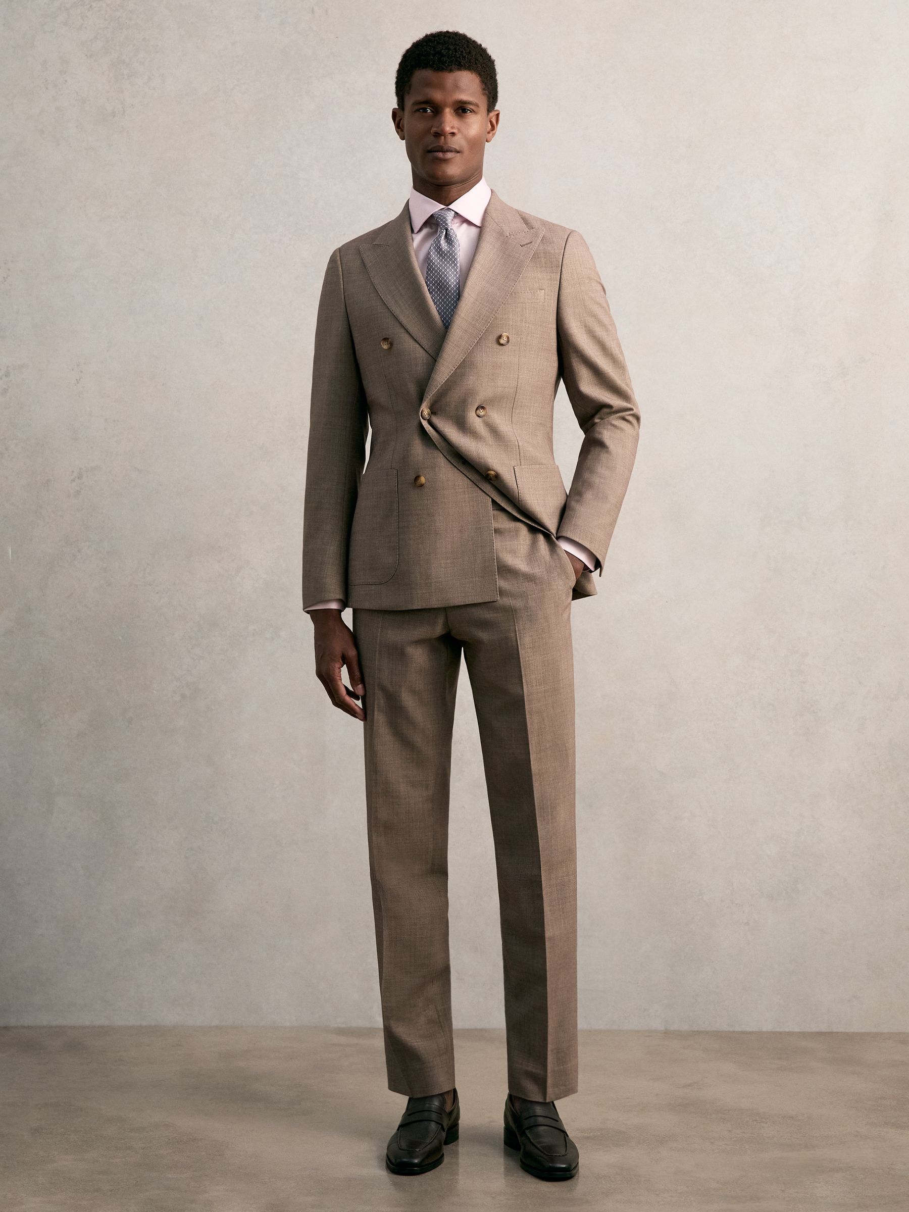 Regular Fit Cotton-Satin Regular-Fit Stripe Shirt in Pink