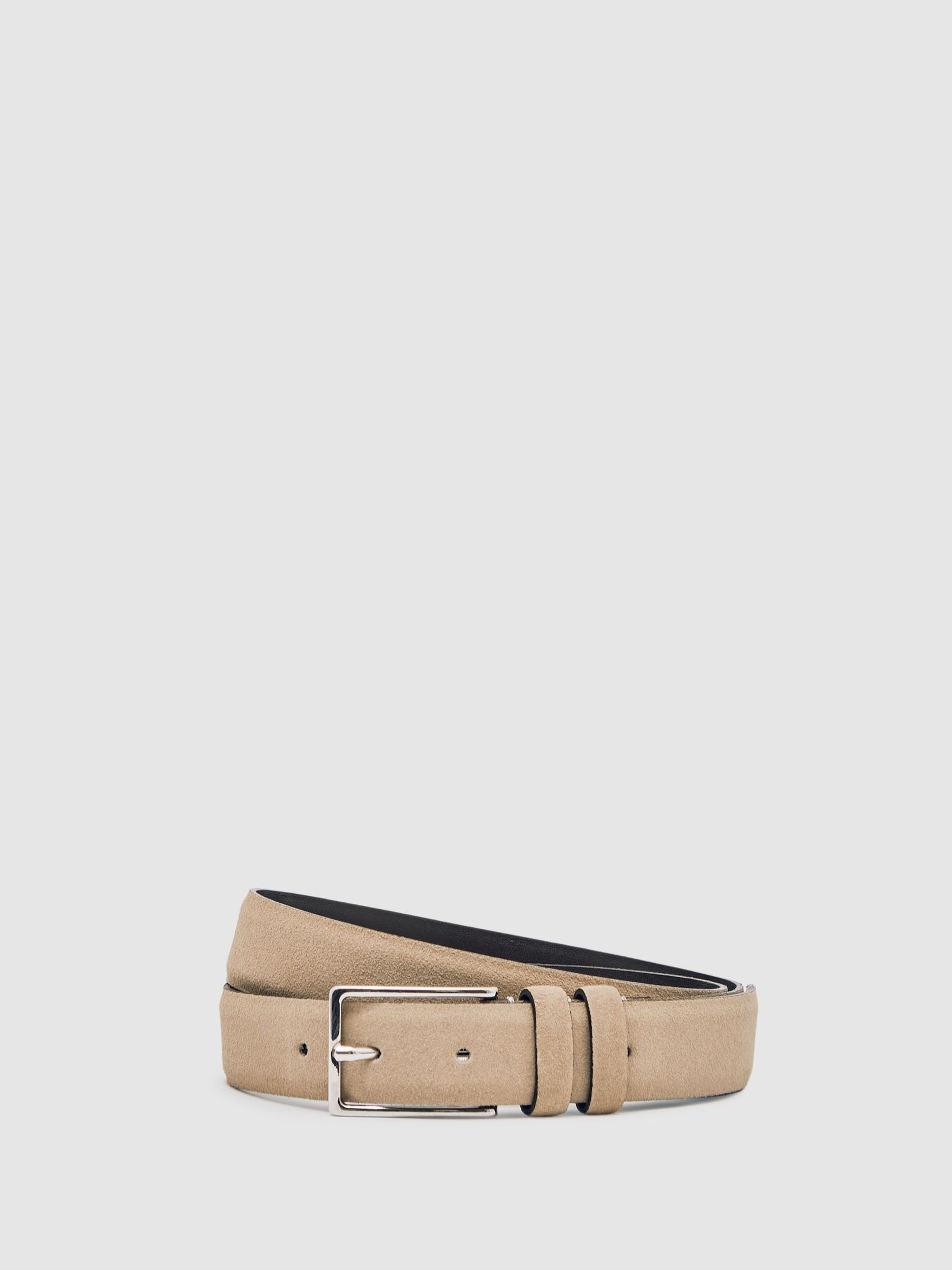 Suede Belt in Stone