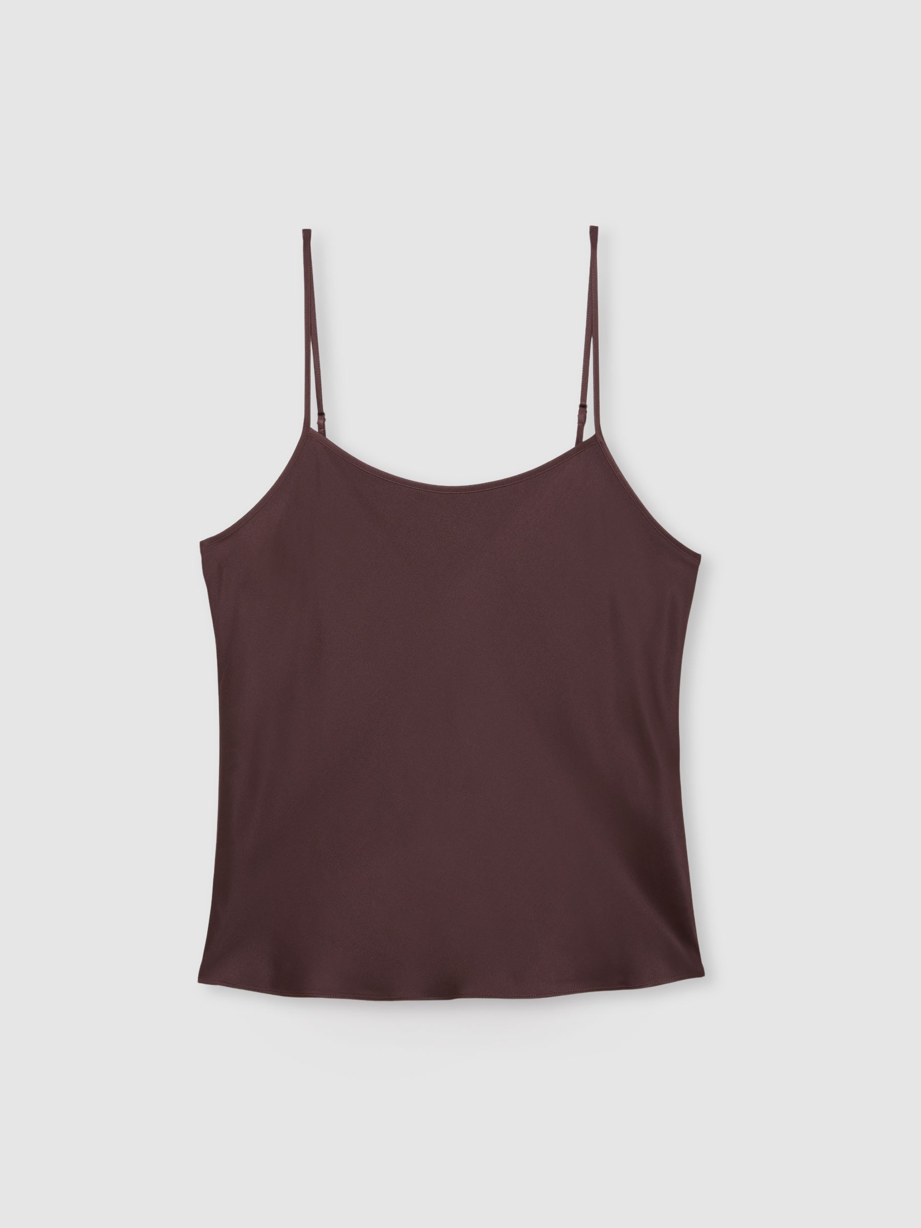 Silk Cami Top in Burgundy
