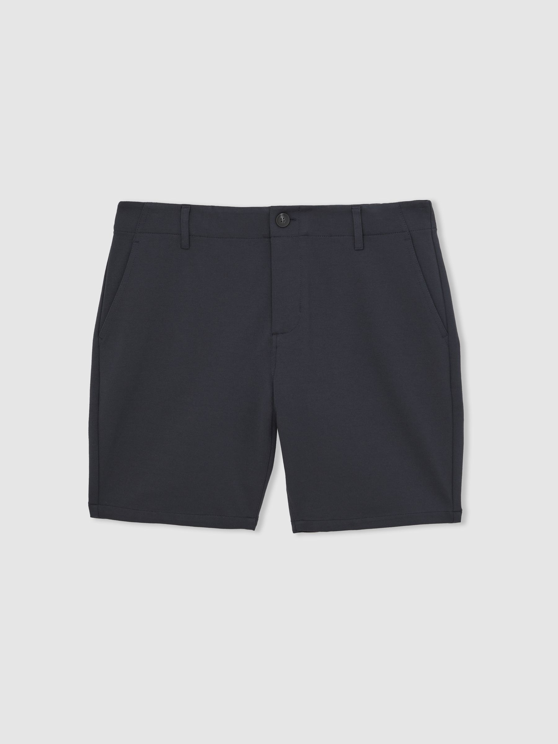 Paige Slim-Fit Stretch Shorts in Moon Shadow Blue