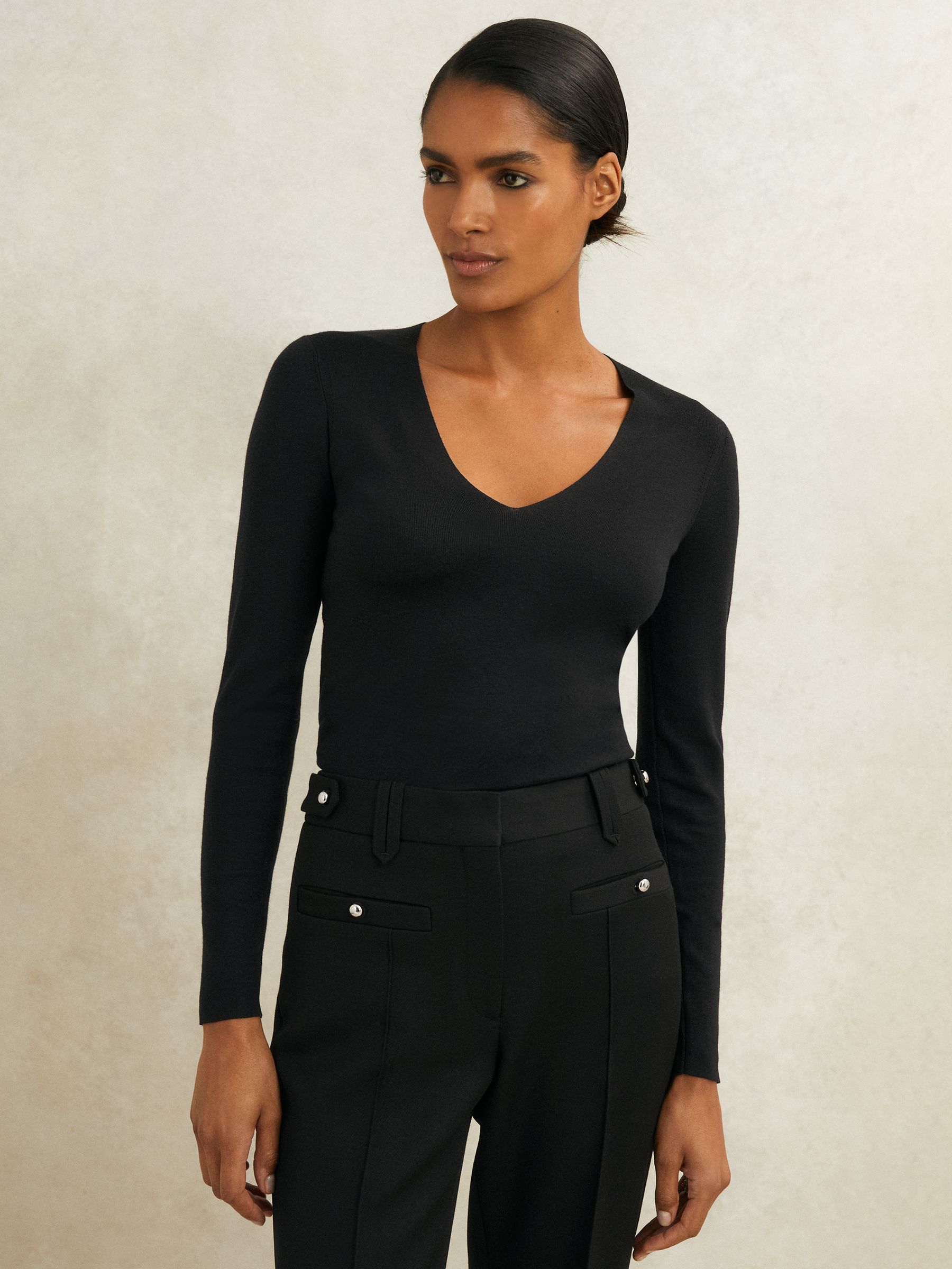 Atelier Knitted Silk-Blend Top in Khaki