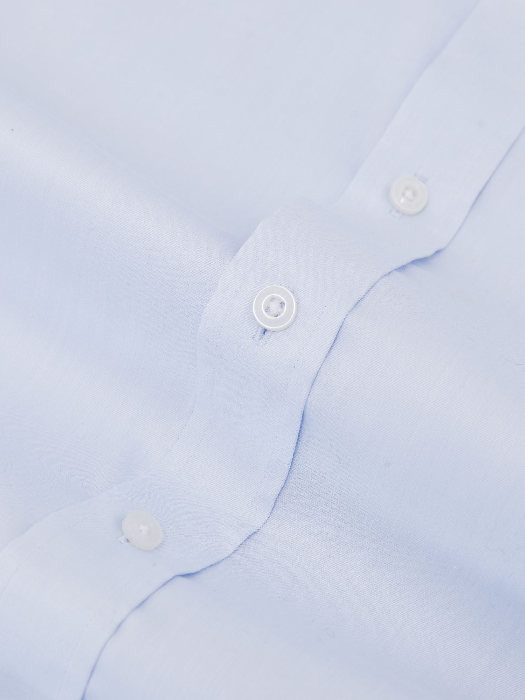 Slim Fit Cotton-Tencel Stretch Shirt in Soft Blue