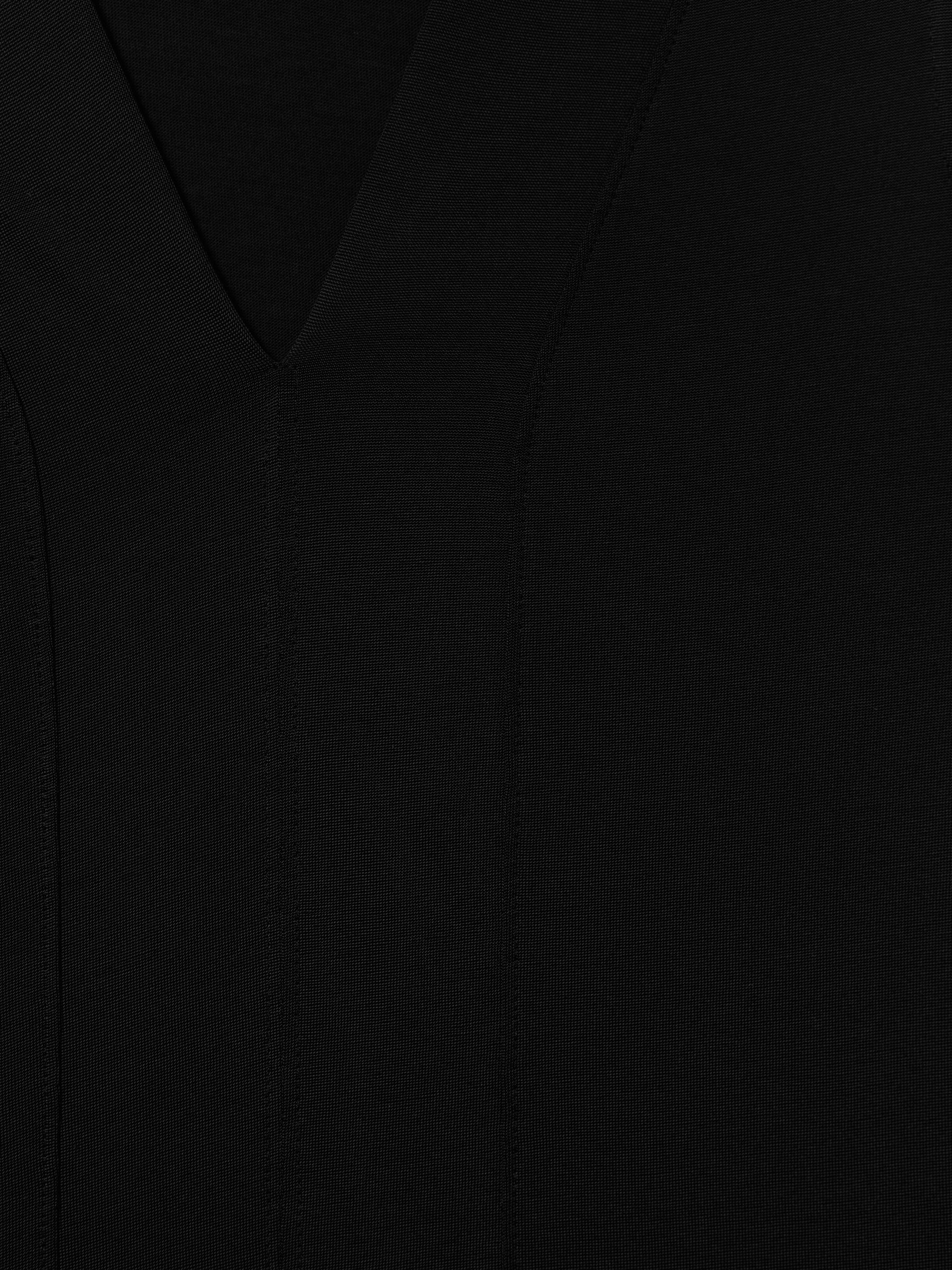 V-Neck Shell Top in Black