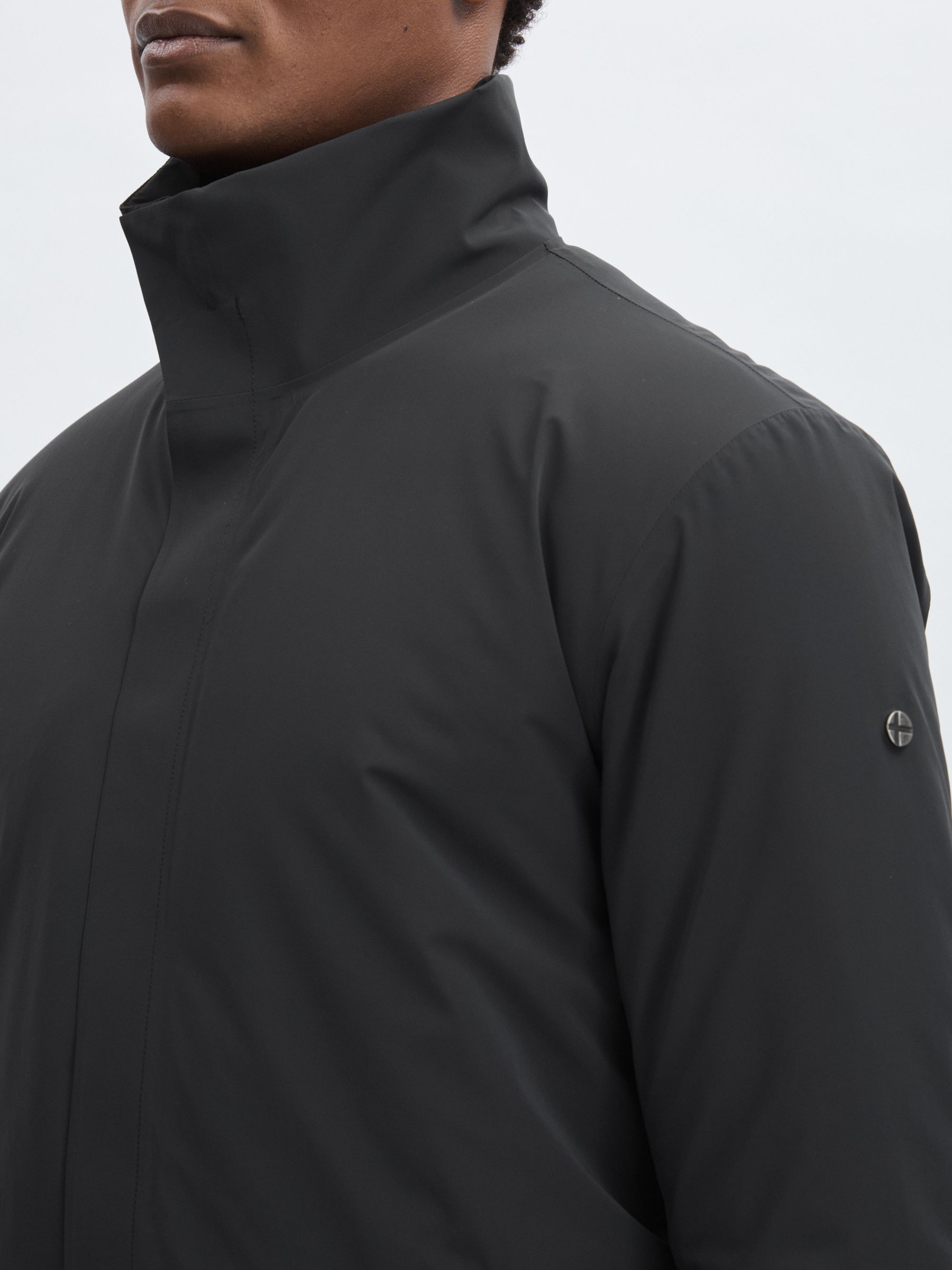 Scandinavian Edition Padded Wool Parka in Black