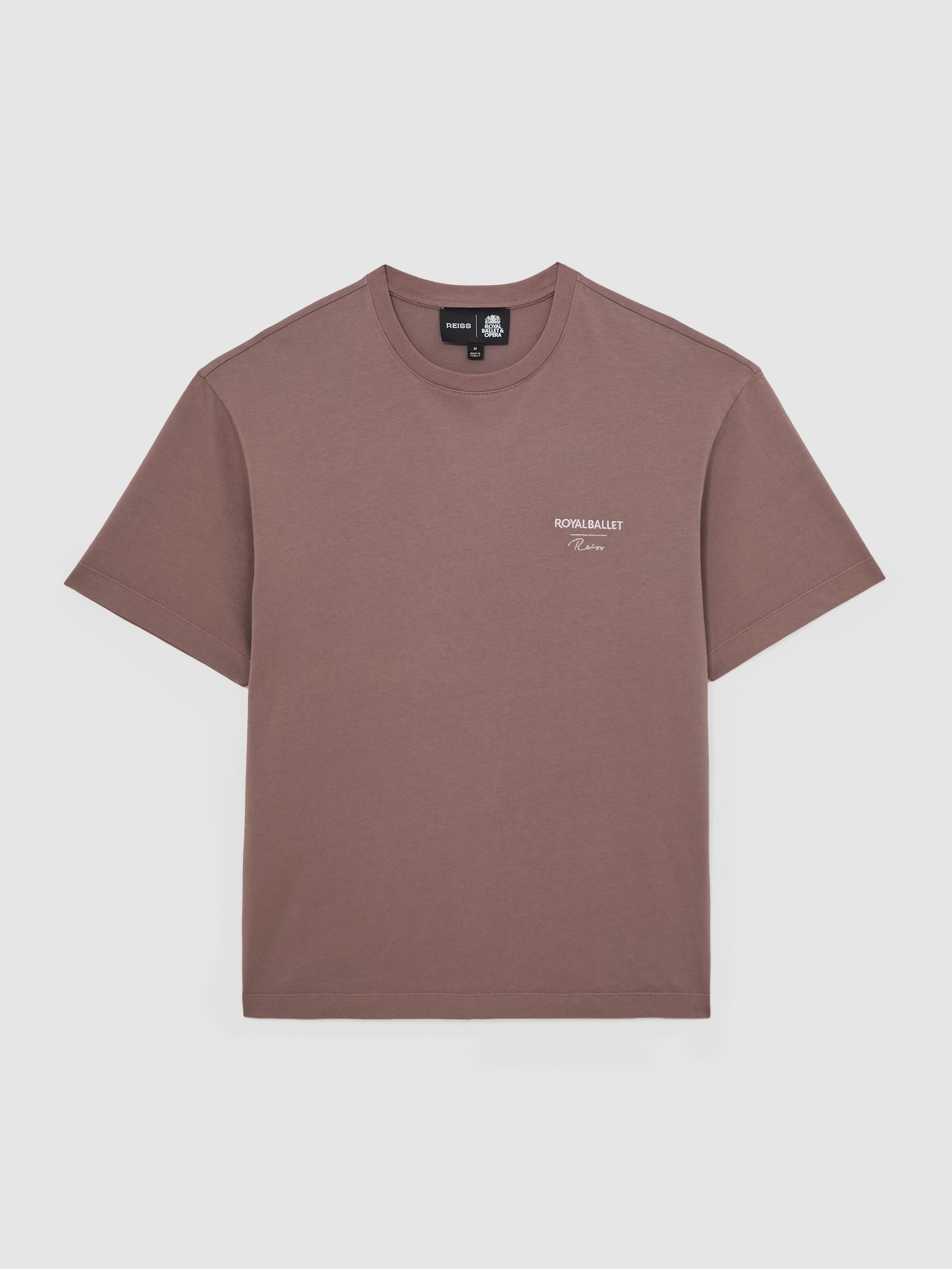 Reiss | Royal Ballet Logo Unisex Fit T-Shirt in Rose Pink