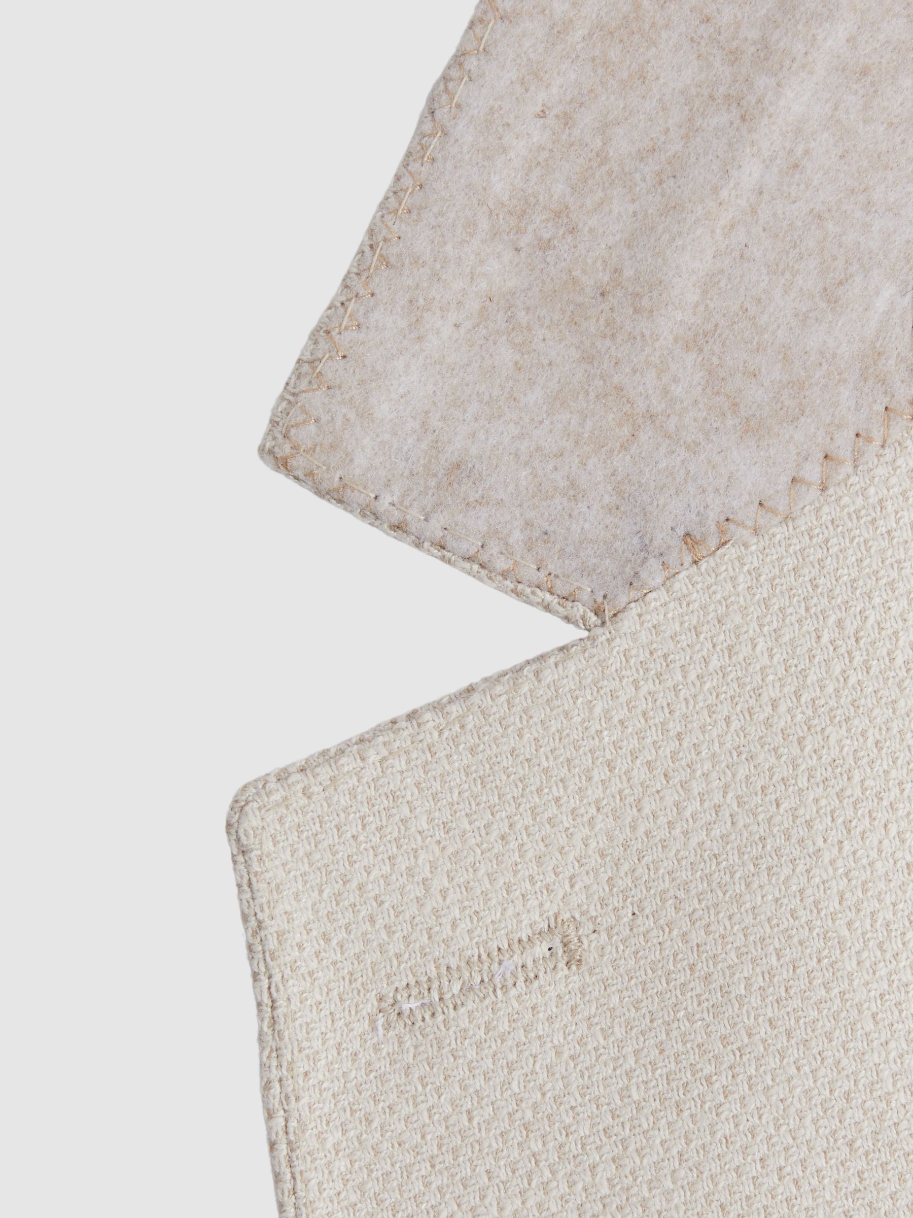 Single Breasted Blazer With Cotton in Stone