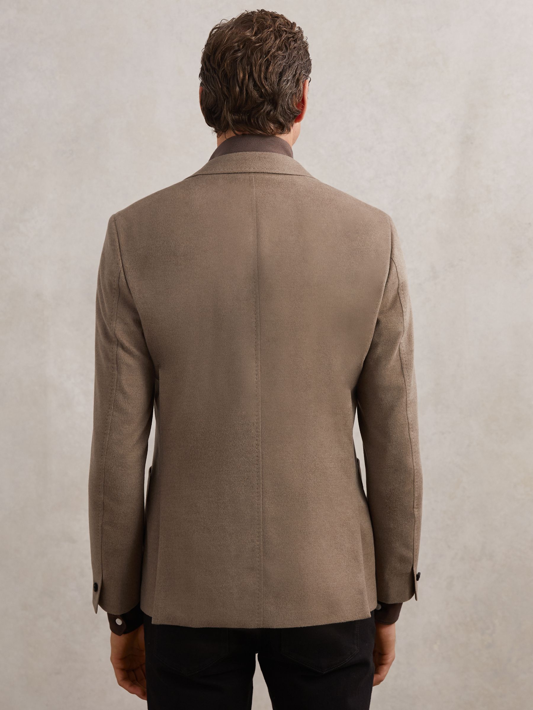 Single-Breasted Blazer With Gilet Insert Tailored-Fit in Mocha Brown