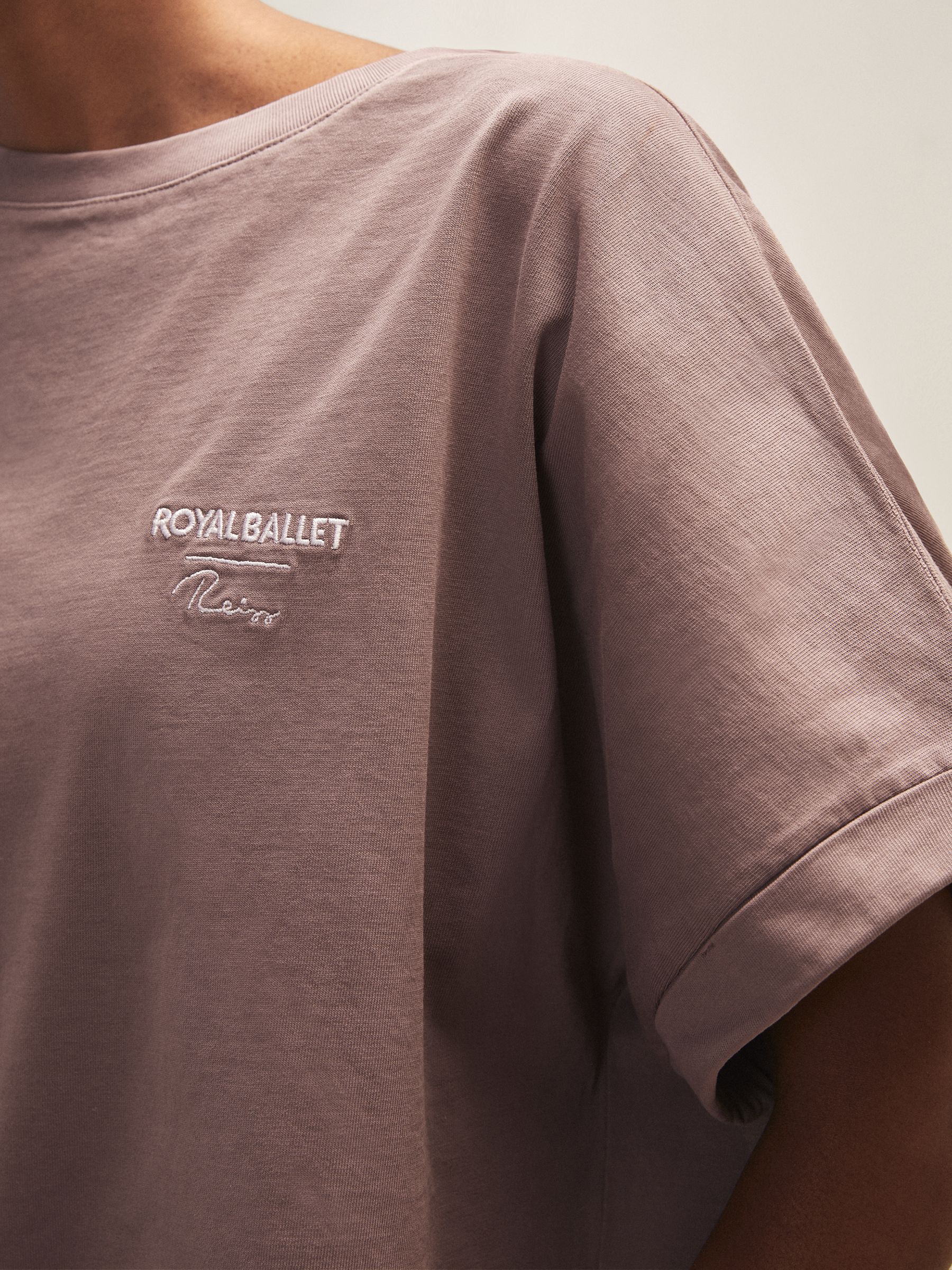 Reiss | Royal Ballet Logo T-Shirt in Rose Pink