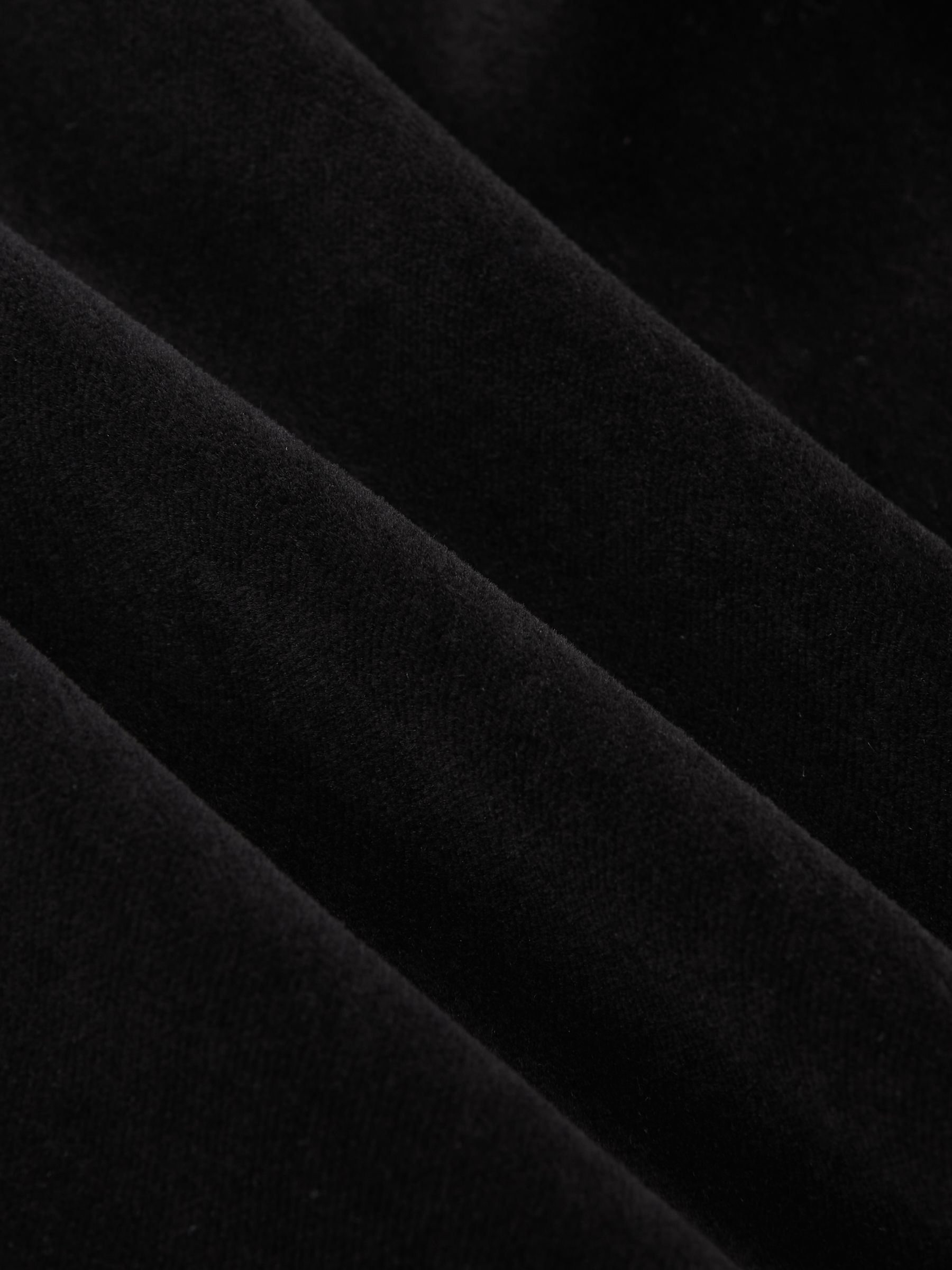 Single-Breasted Velvet Blazer Slim-Fit in Black