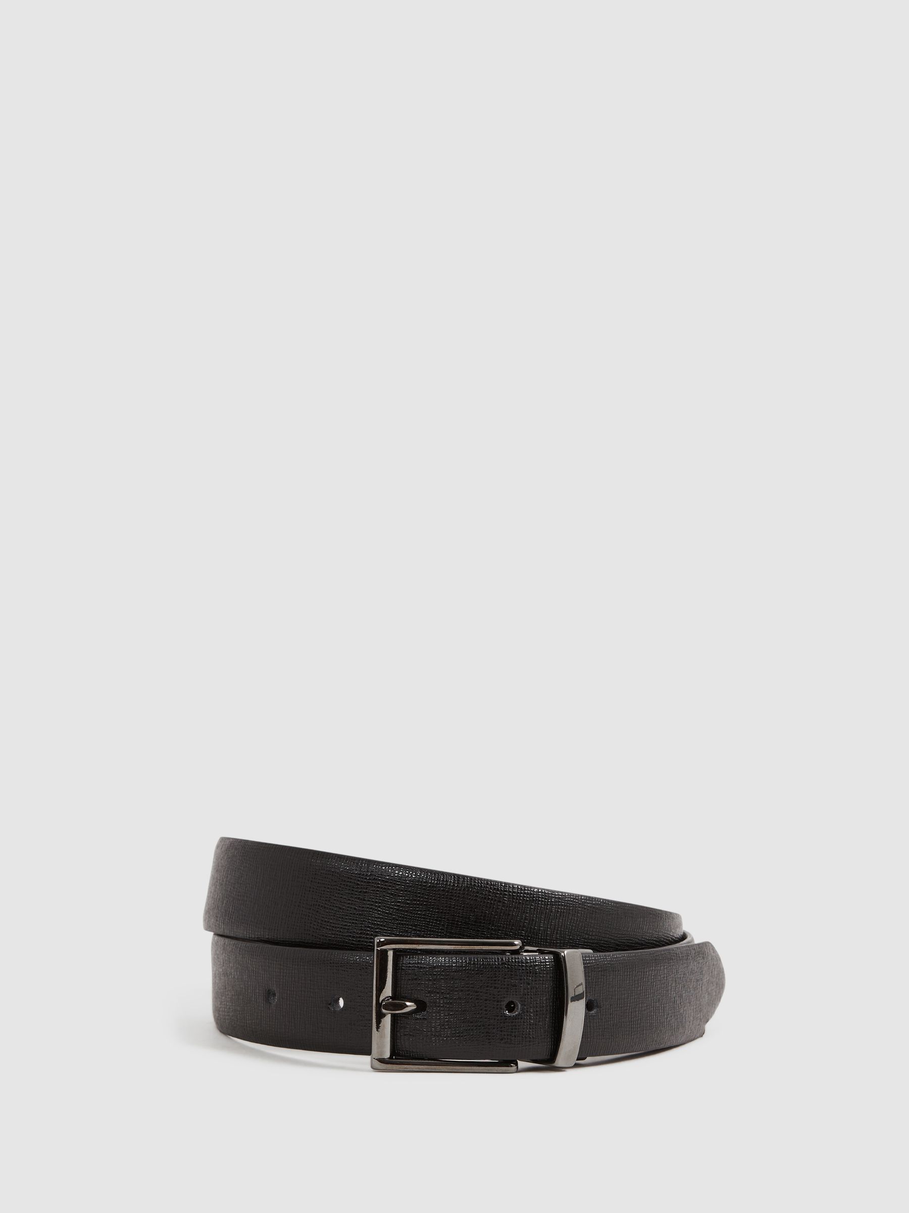 Reversible Leather Belt in Black/Brown
